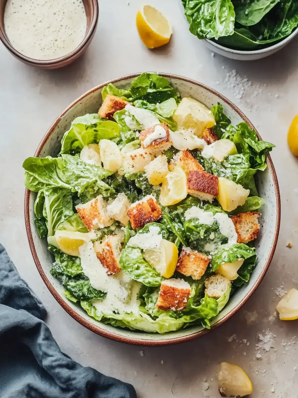 Schnelle Caesar Salatdressing: Cremig und Vegan! 3 Caesar Salatdressing