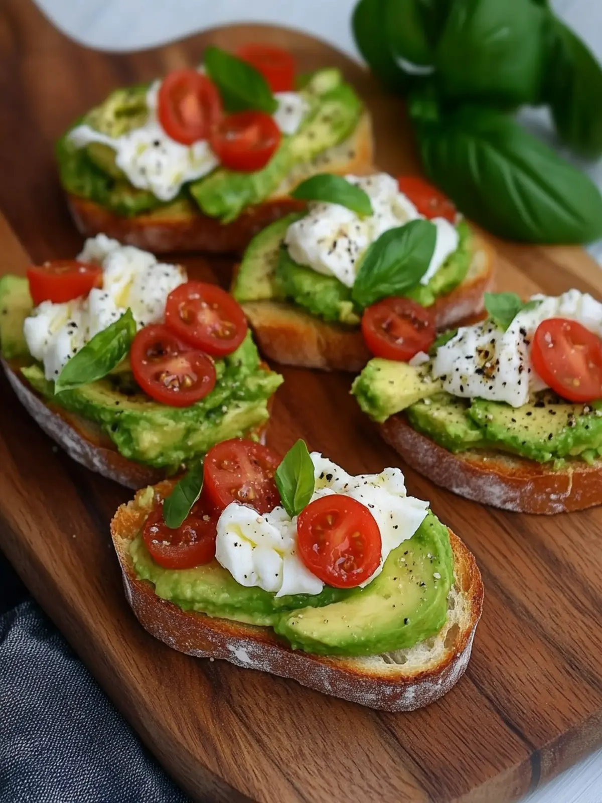 Avocado Burrata Bruschetta – Der perfekte Snack für jeden Anlass 2 Avocado Burrata Bruschetta