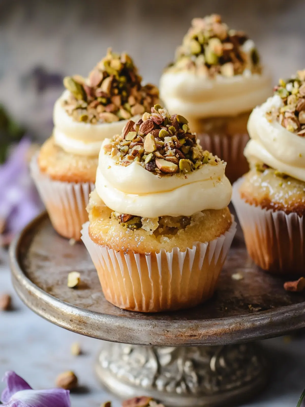Baklava Cupcakes mit Pistazien Walnuss Füllung für Zuhause 4 Baklava Cupcakes mit Pistazien Walnuss Füllung