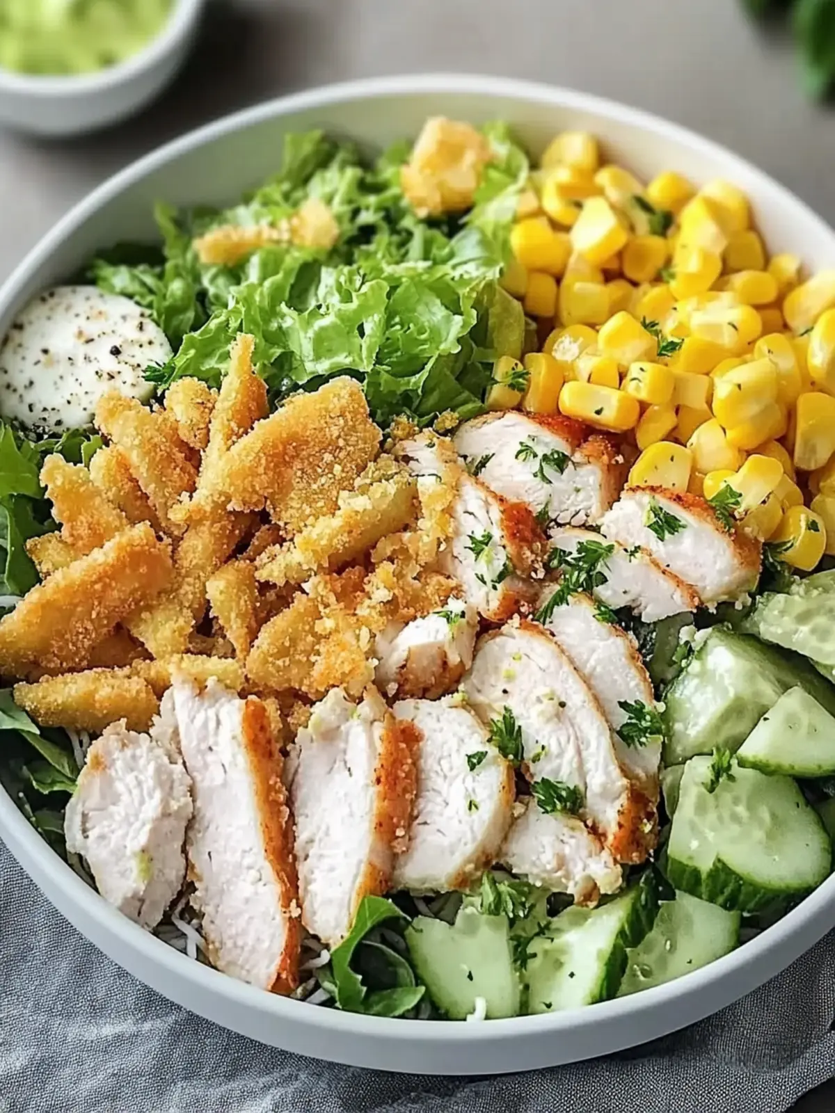 Crispy Caesar-Hähnchen-Bowl für gesunde Genussmomente 5 Caesar-Hähnchen-Bowl