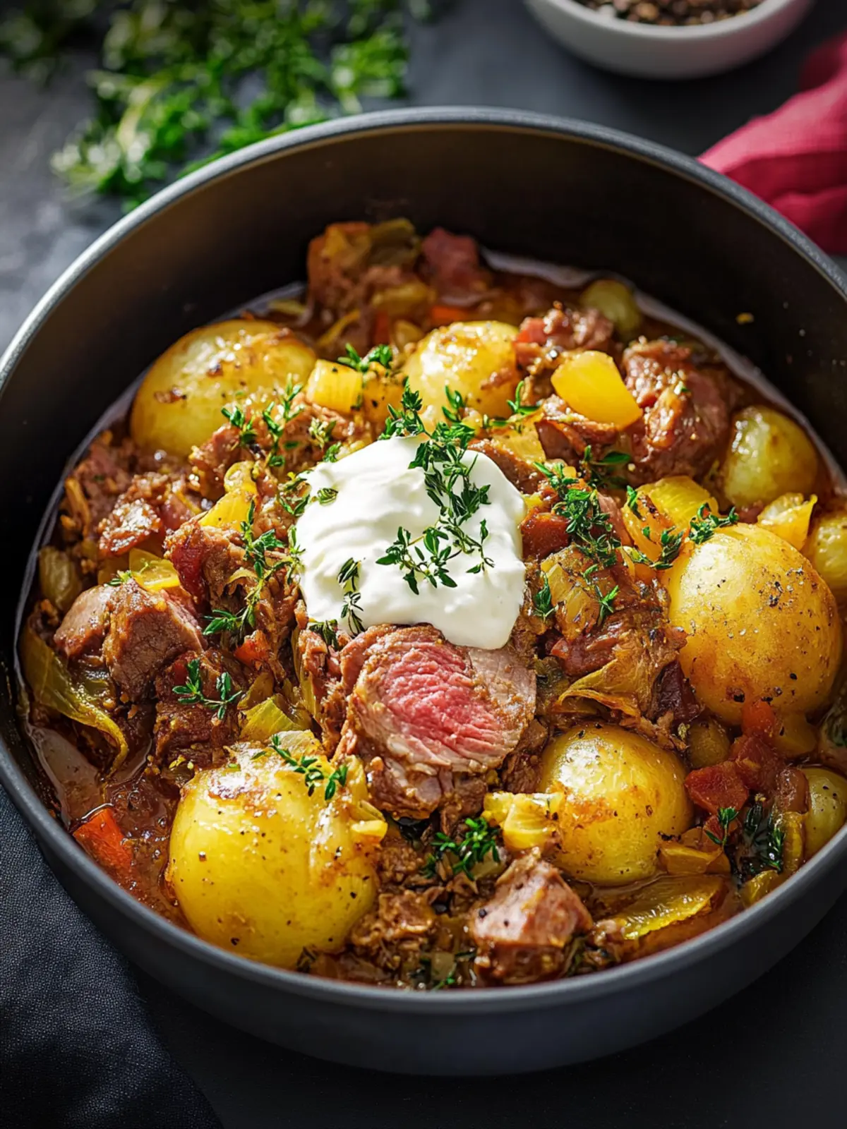 Wirsing-Eintopf mit Hackfleisch und Kartoffeln