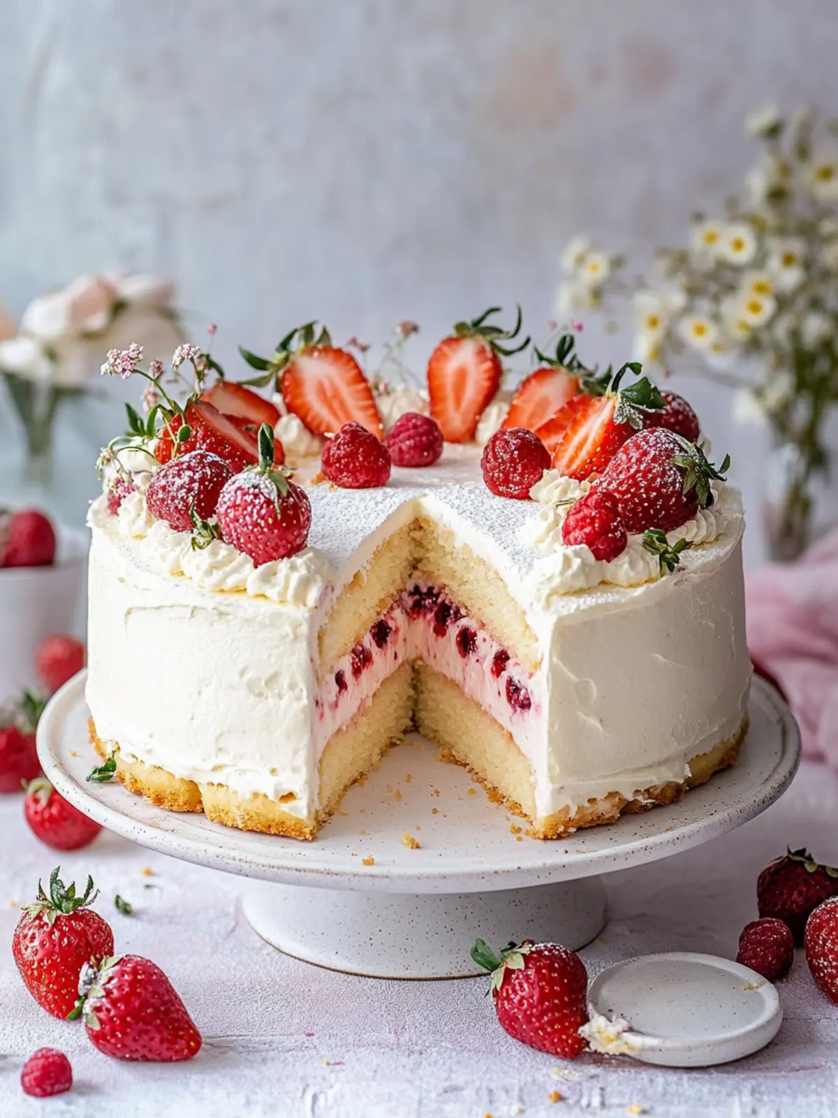 Erdbeer-Käsesahne-Torte mit Eierlikör – Himmlischer Genuss 4 Erdbeer-Käsesahne-Torte