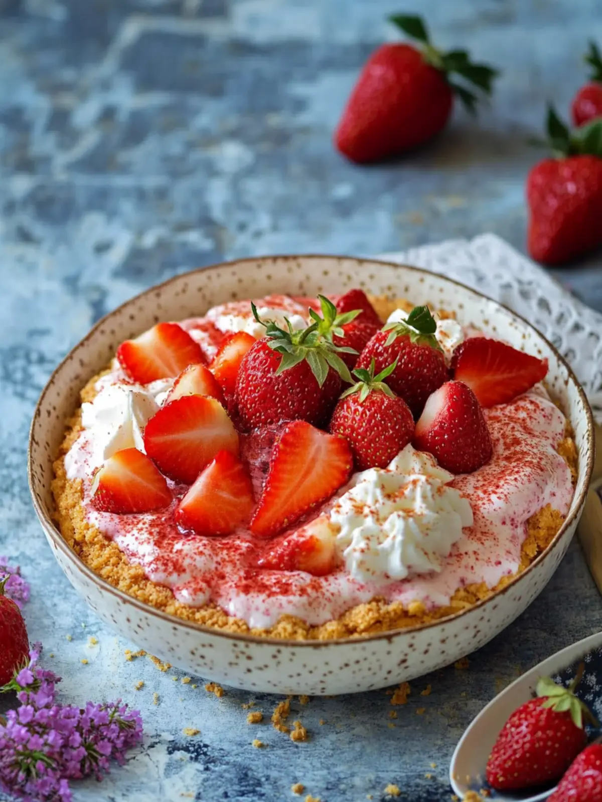 Erdbeer-Käsekuchen-Schale: Gesunder Genuss für jeden Morgen 4 Erdbeer-Käsekuchen-Schale