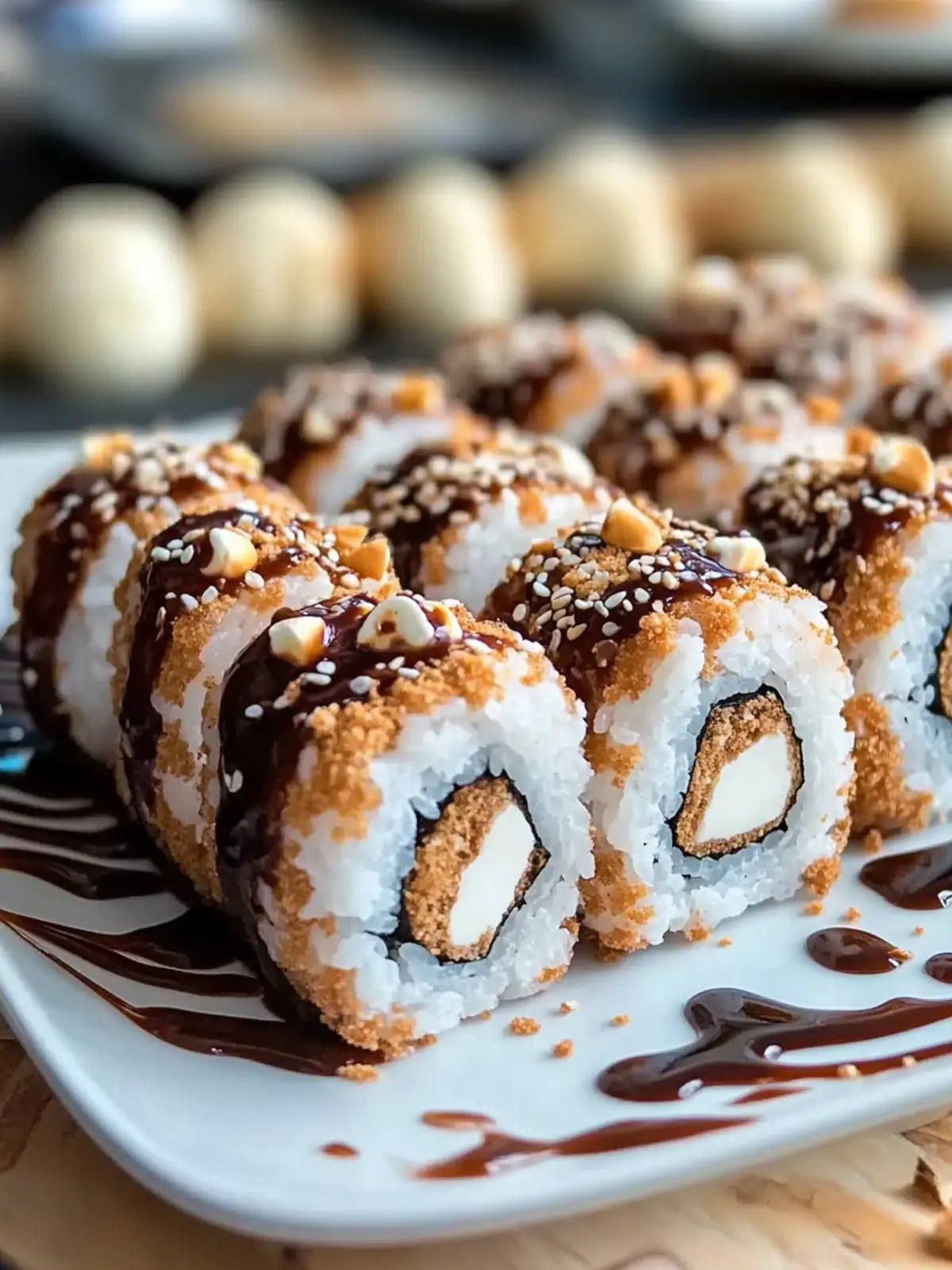 Süße S’mores Sushi Rollen: Einfache 3-Zutaten-Genuss! 3 S’mores Sushi Rollen