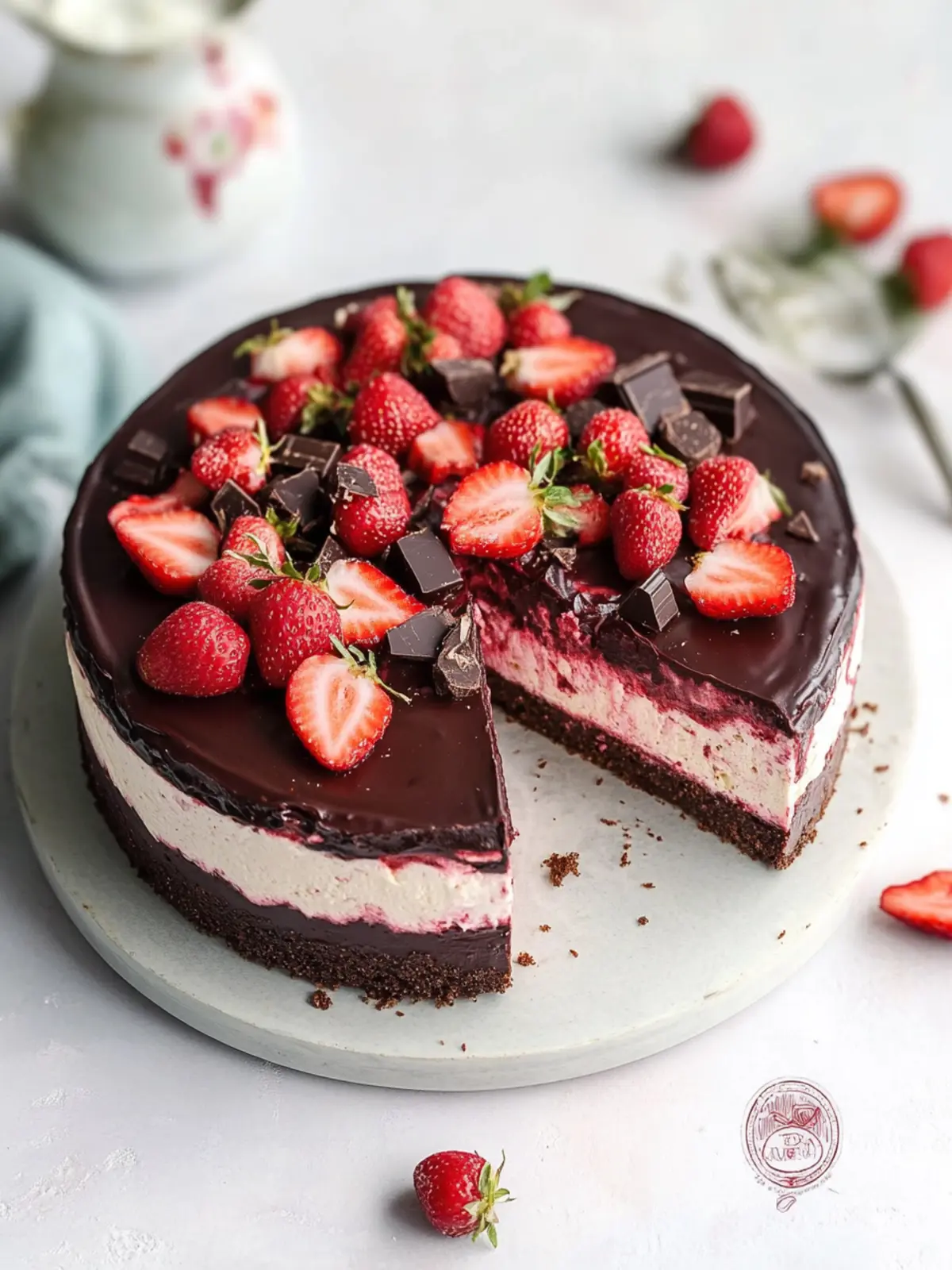 Yogurette-Torte mit Erdbeeren: Schoko-Cremetraum zum Feiern 3 Yogurette-Torte mit Erdbeeren, Schokolade und Mascarpone