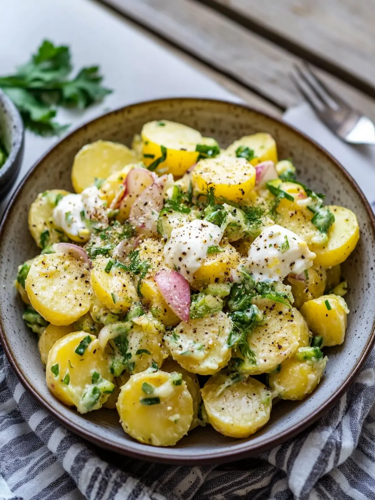 Lauwarmer schwäbischer Kartoffelsalat ohne Mayo – Gesund und Lecker 3 Lauwarmer schwäbischer Kartoffelsalat ohne Mayo