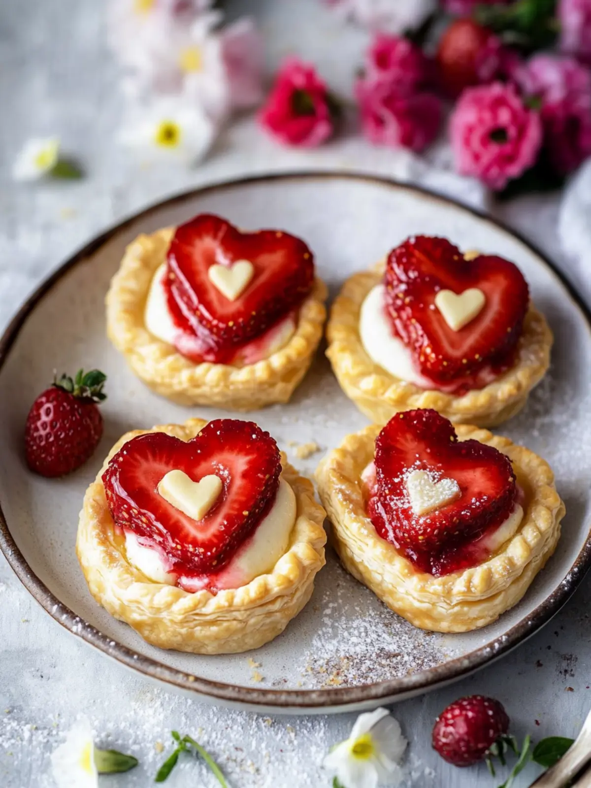 Einfache Erdbeer Cheesecake Hand Pasteten für den perfekten Muttertag 3 Einfache Erdbeer Cheesecake Hand Pasteten zum Muttertag