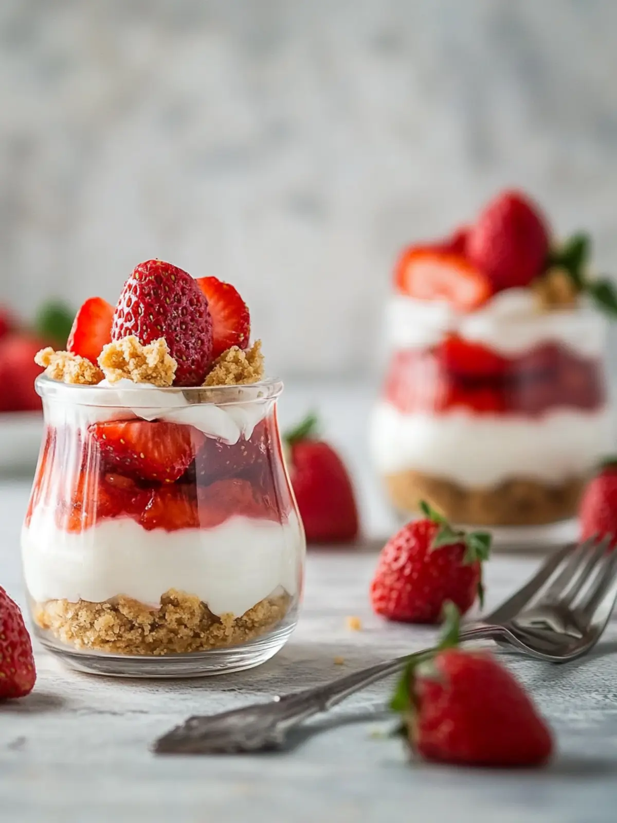 Erdbeer Butterkeks Dessert im Glas: Sommergenuss ohne Backen 2 Erdbeer Butterkeks Dessert im Glas