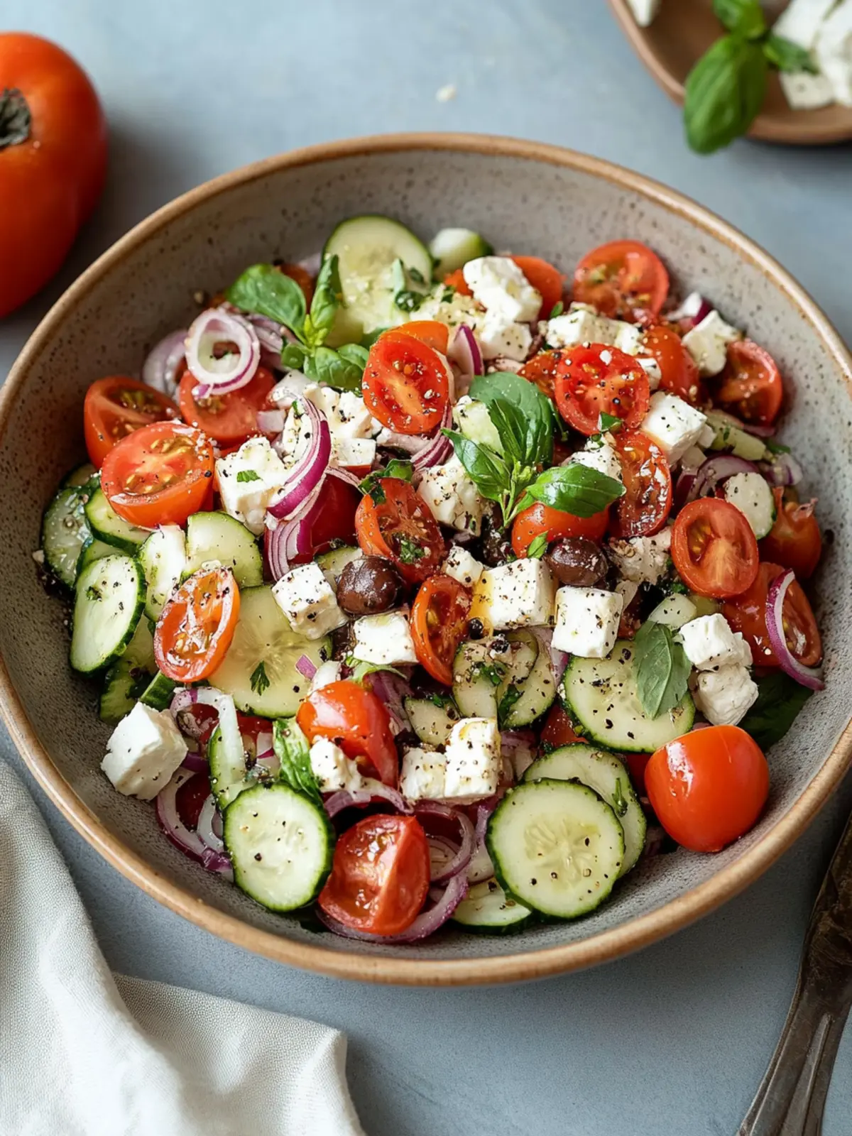 Frischer Griechischer Bauernsalat für den perfekten Sommerspaß 5 Griechischer Bauernsalat