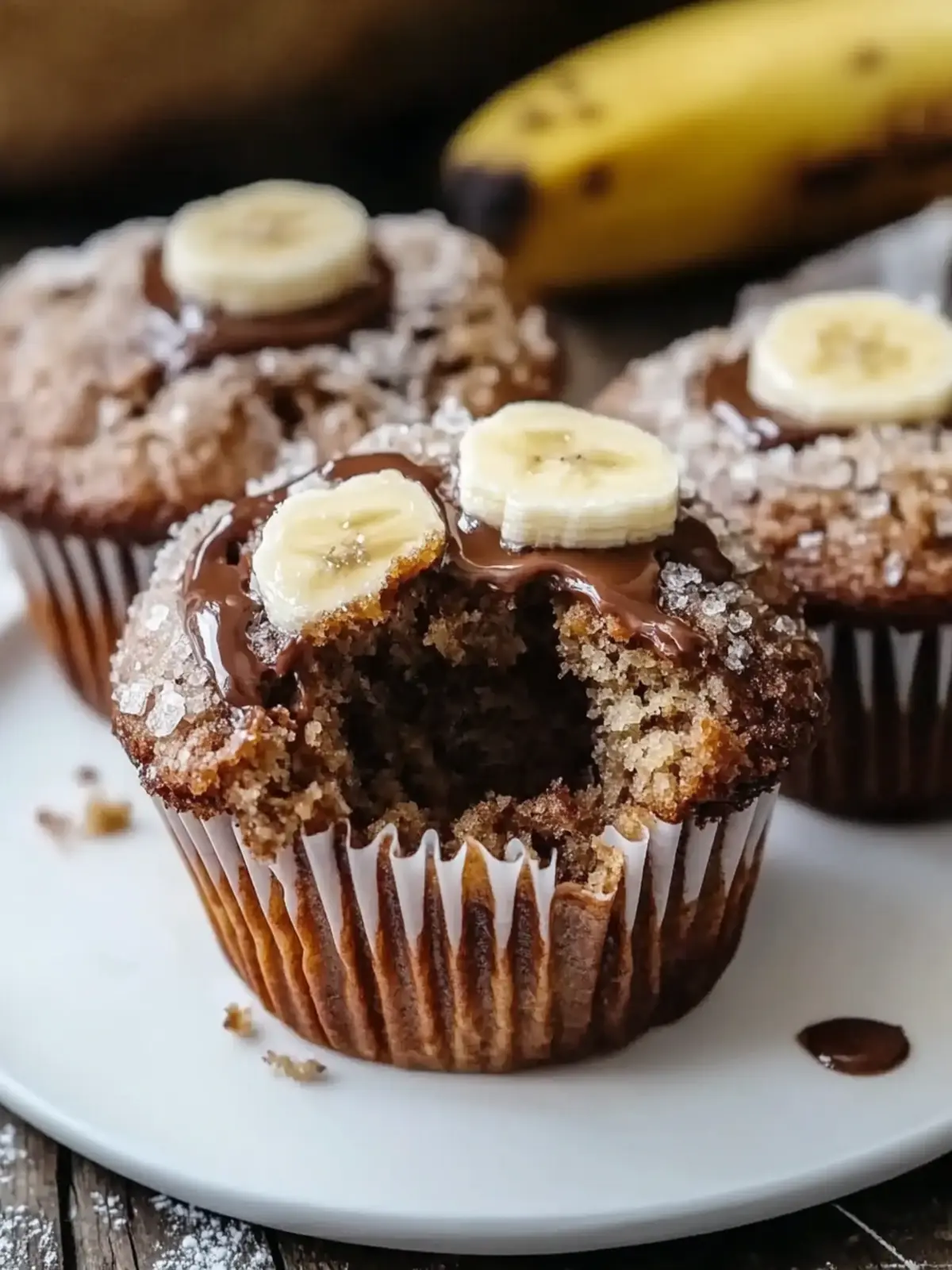 Nutella Bananen Muffins: Saftig, schnell gebacken und unwiderstehlich 2 Nutella Bananen Muffins
