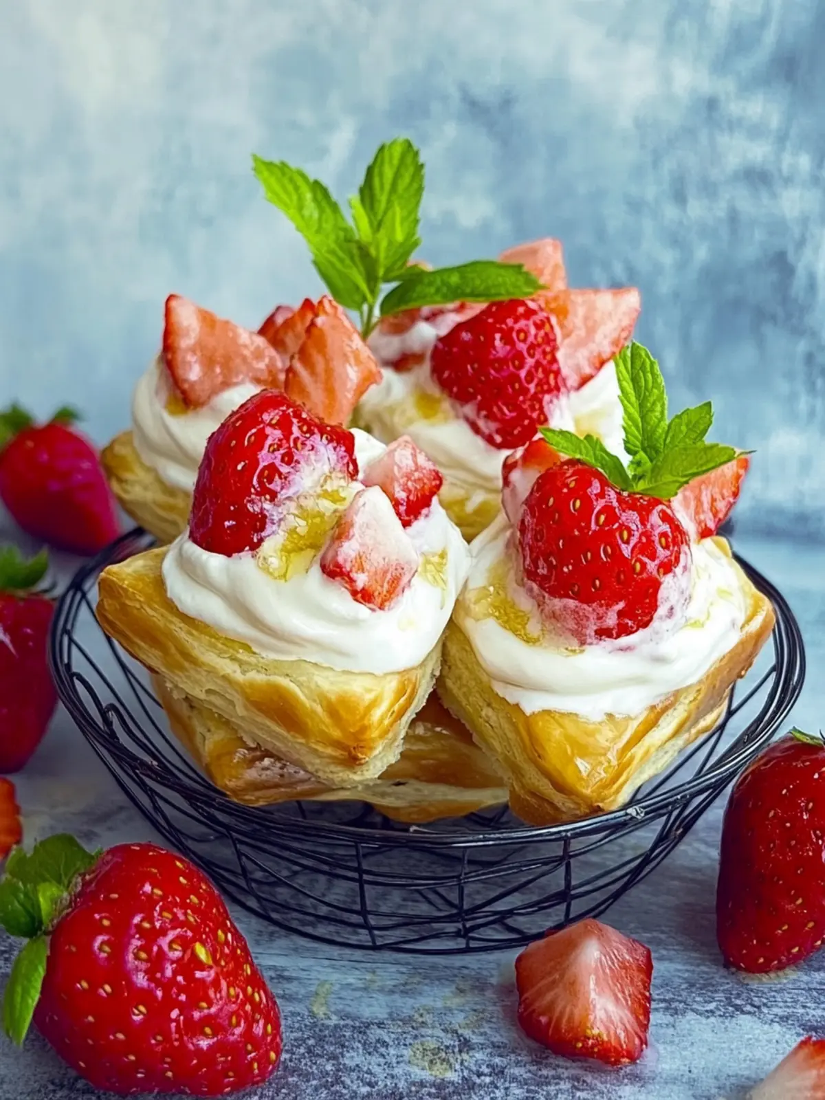 Erdbeer Plunder mit Puddingcreme – Himmlischer Naschgenuss 2 Erdbeer Plunder mit Puddingcreme