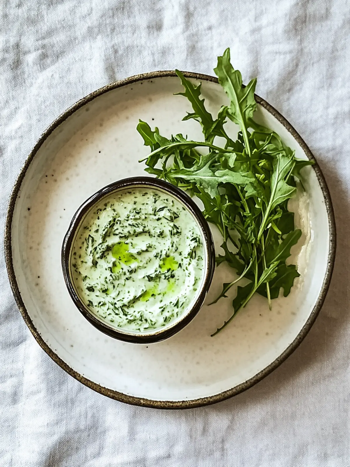 Rucola-Frischkäse-Dip selber machen