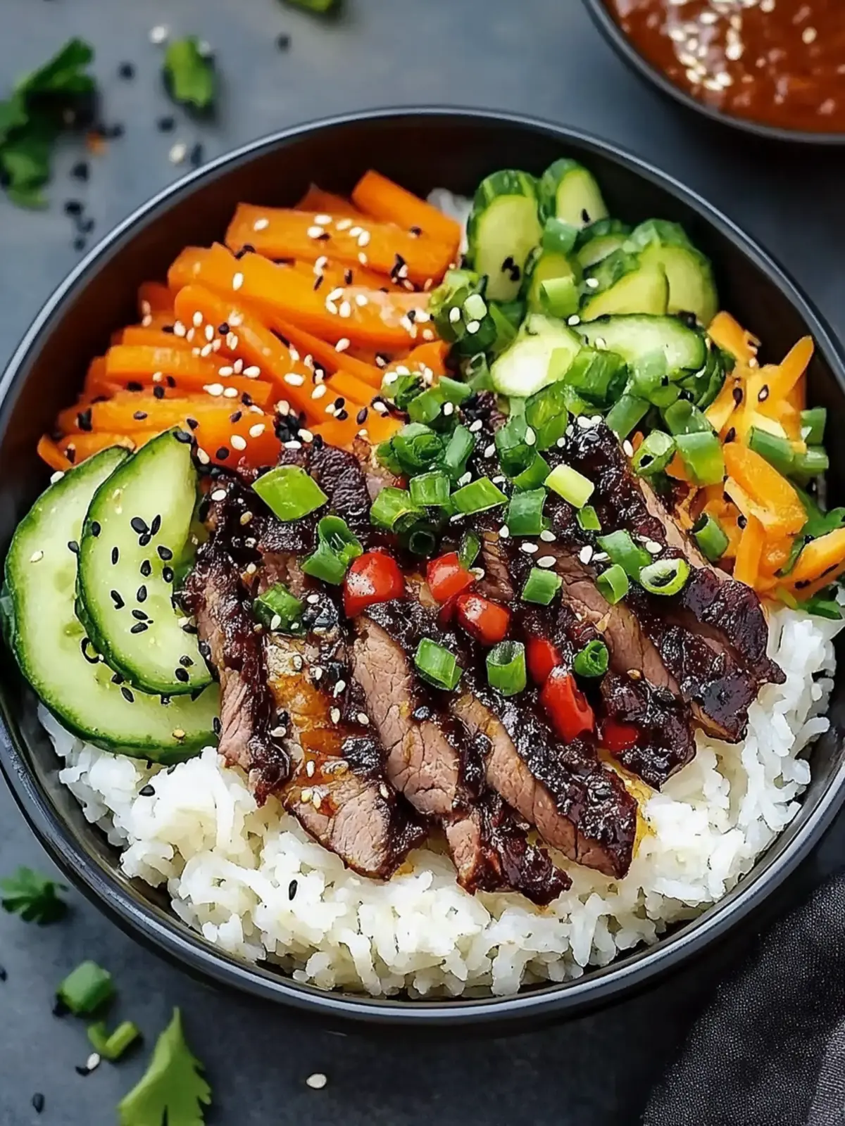 Knusprige Rindfleisch-Reis-Bowl: Ein Abendessen, das begeistert 5 Knusprige Rindfleisch-Reis-Bowl