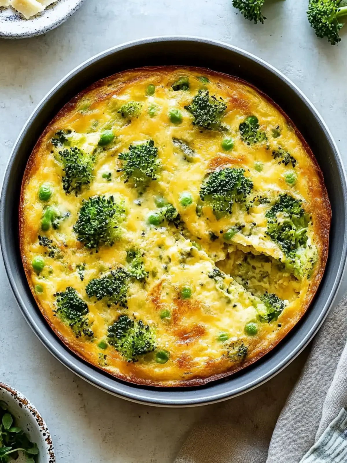 Mundwässernde Brokkoli-Cheddar-Frittata für jede Gelegenheit 3 Mundwässernde Brokkoli-Cheddar-Frittata