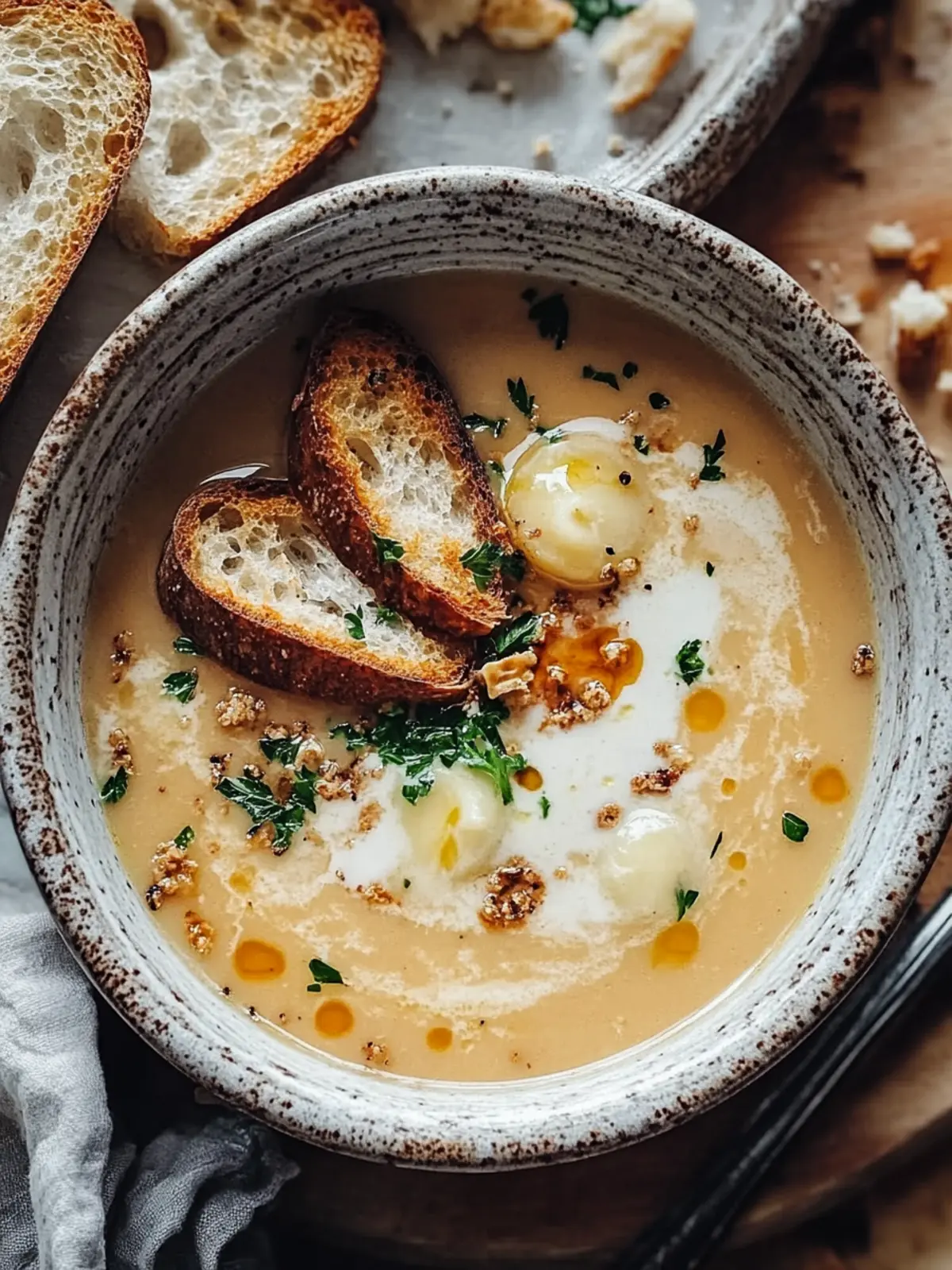 Herzhaftes Knoblauchsuppe Rezept für gemütliche Abende 3 Herzafte Knoblauchsuppe Rezept