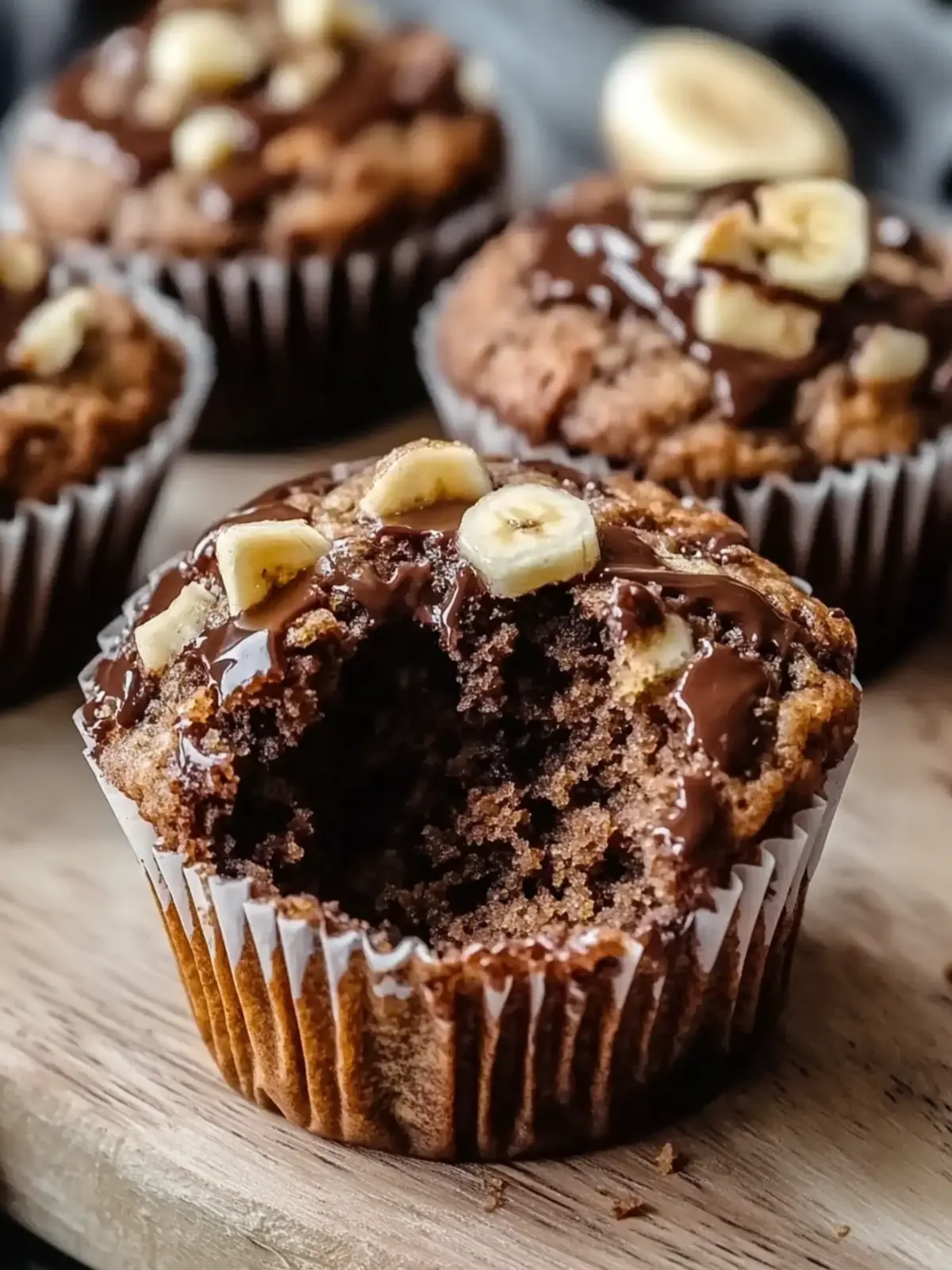 Nutella Bananen Muffins: Saftig, schnell gebacken und unwiderstehlich 4 Nutella Bananen Muffins