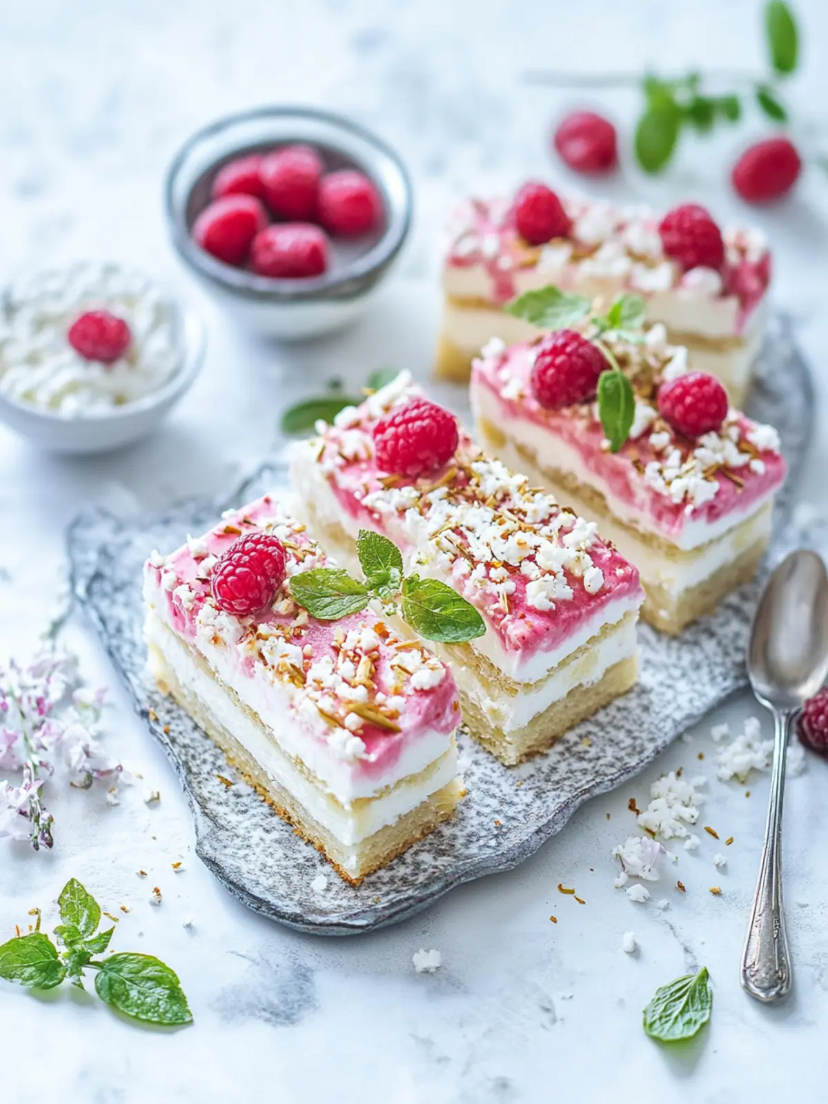 Erfrischende Rhabarber Quark Joghurt Schnitten für den Frühling 5 Rhabarber Quark Joghurt Schnitten