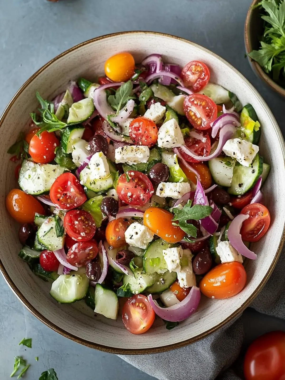 Frischer Griechischer Bauernsalat für den perfekten Sommerspaß 4 Griechischer Bauernsalat