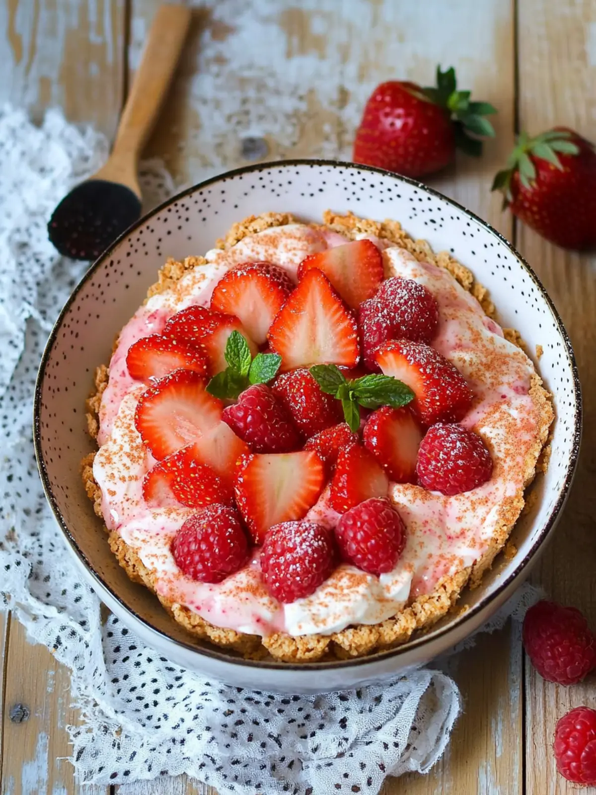 Erdbeer-Käsekuchen-Schale: Gesunder Genuss für jeden Morgen 3 Erdbeer-Käsekuchen-Schale