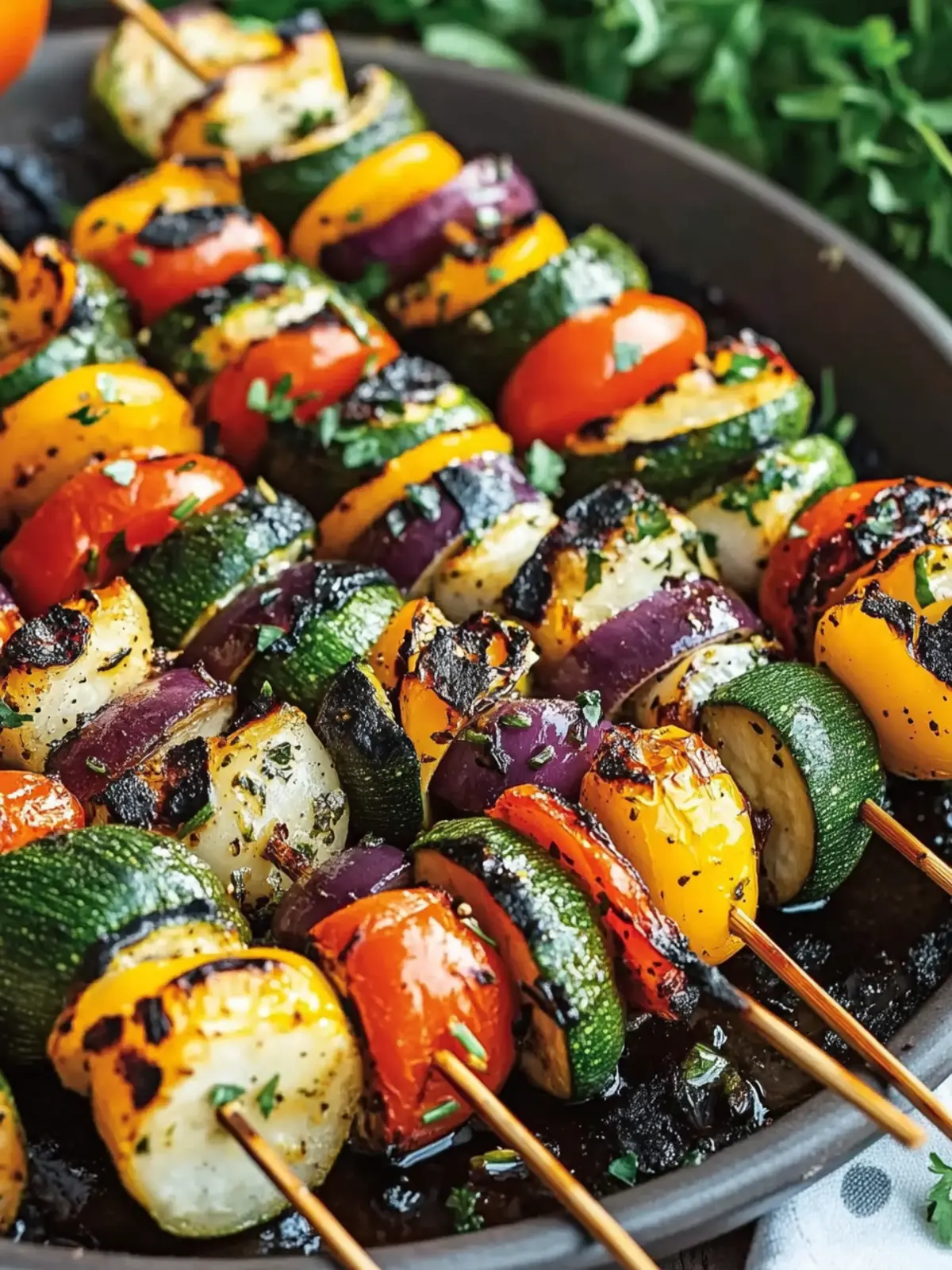 Gegrillte Gemüsespieße mit Kräuter-Marinade Rezept für Sommergenuss 5 Gegrillte Gemüsespieße mit Kräuter-Marinade Rezept