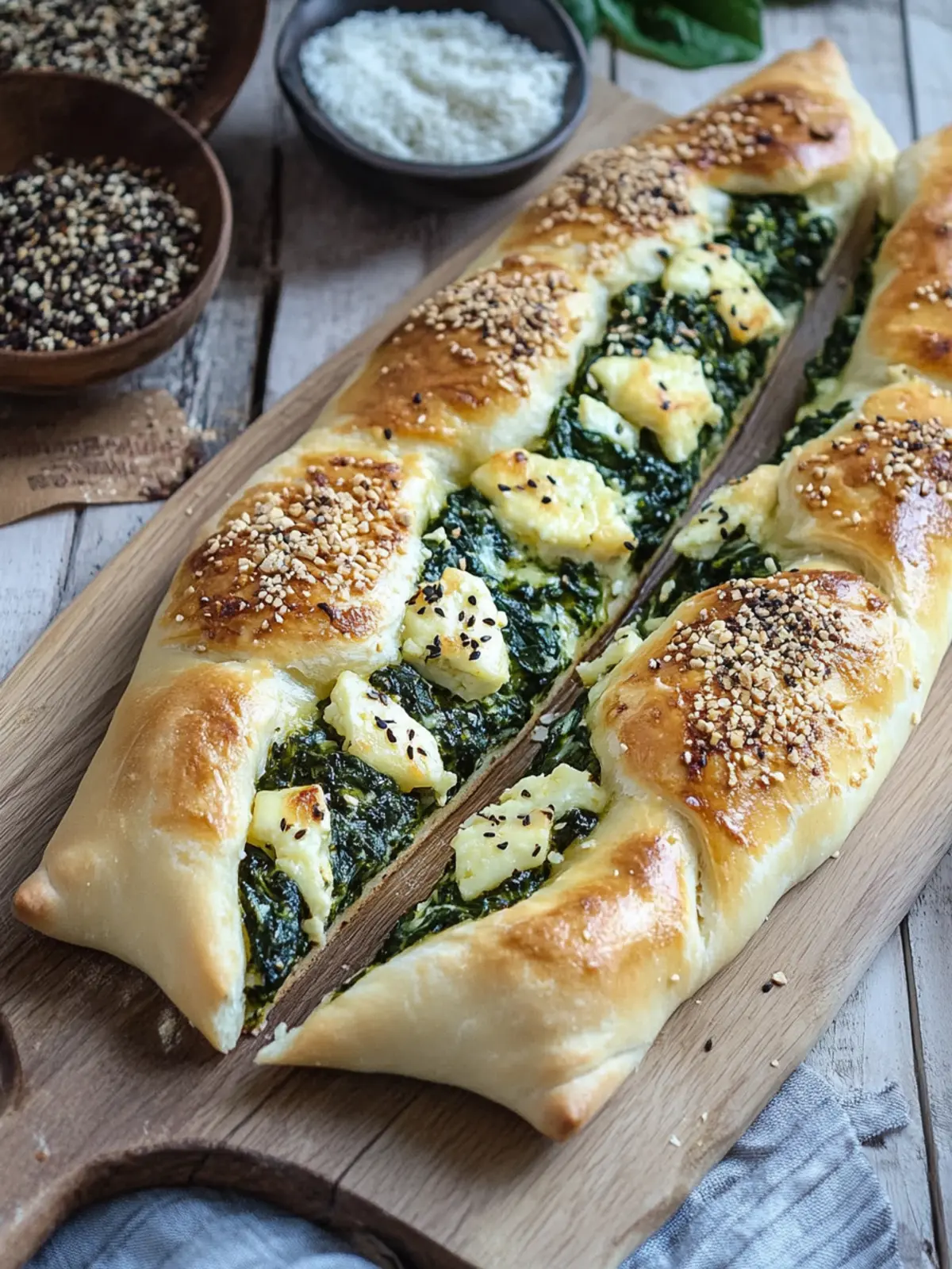Köstliches Pide mit Käse-Spinat-Füllung für Genussmomente 5 Pide with cheese-spinach filling