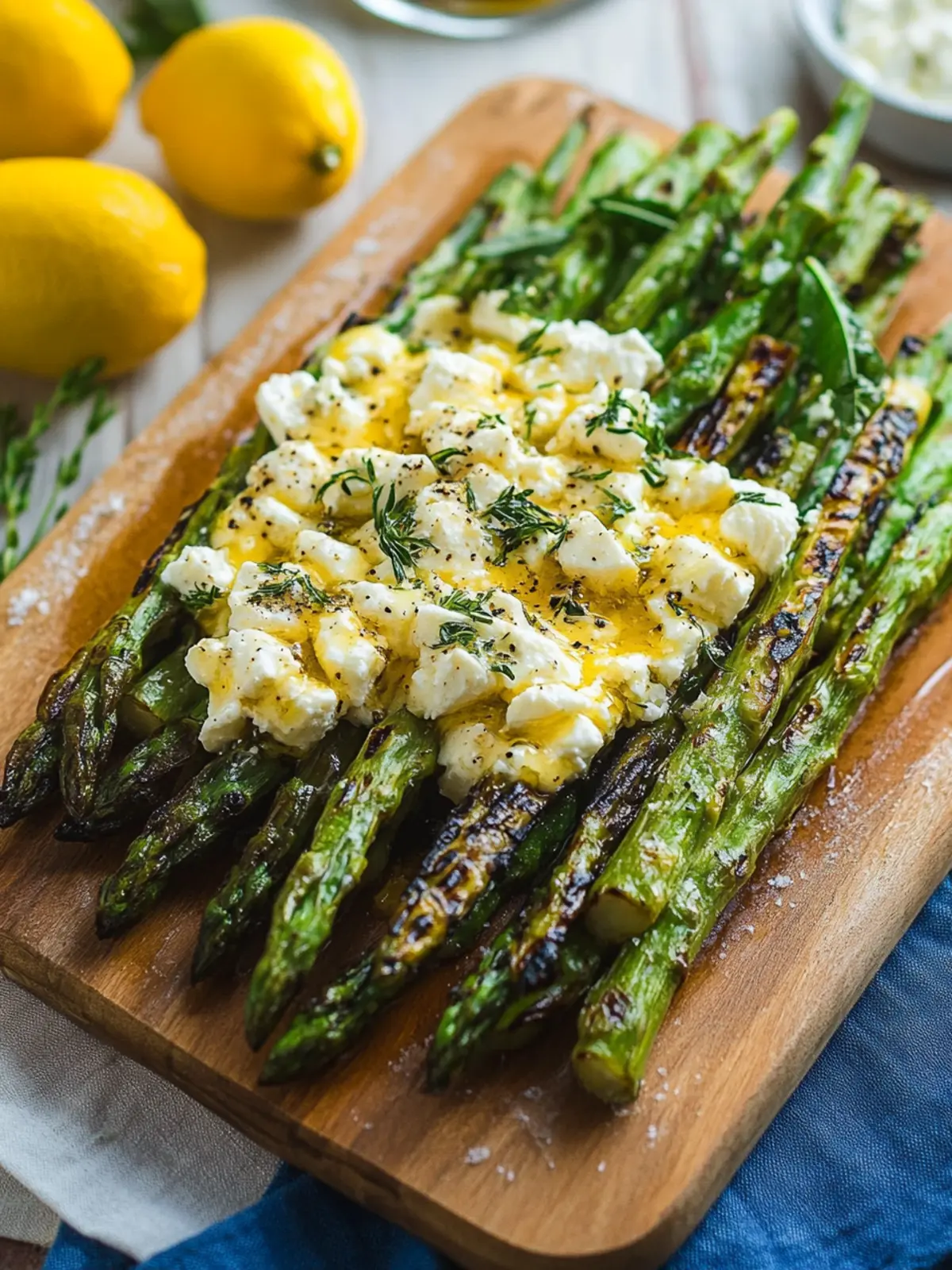 Zitronen- und Feta-gegrillter Spargel für fröhliche Grillabende 4 Zitronen- und Feta-gegrillter Spargel