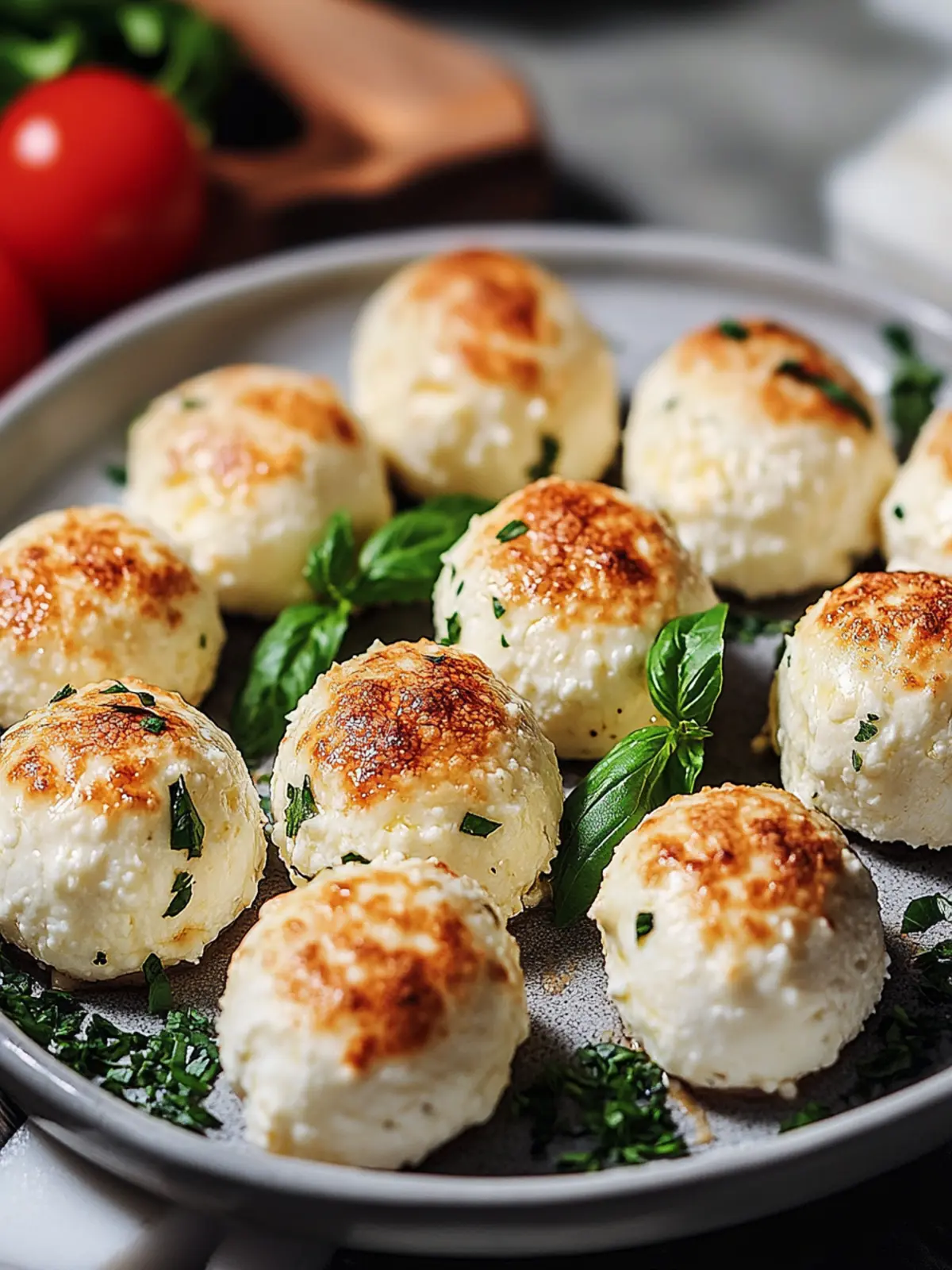 Blumenkohl-Mozzarella-Bällchen: Knusprige Snack-Genüsse! 2 Blumenkohl-Mozzarella-Bällchen