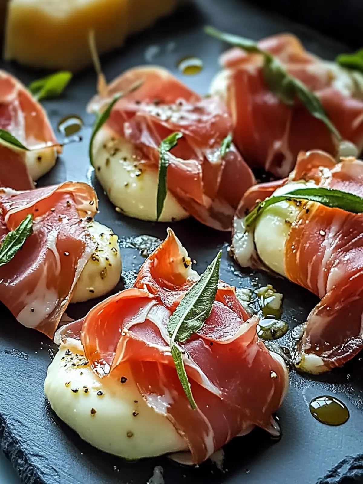 Köstliche Prosciutto umhüllte Mozzarella Häppchen in 30 Min 2 Prosciutto umhüllte Mozzarella Häppchen