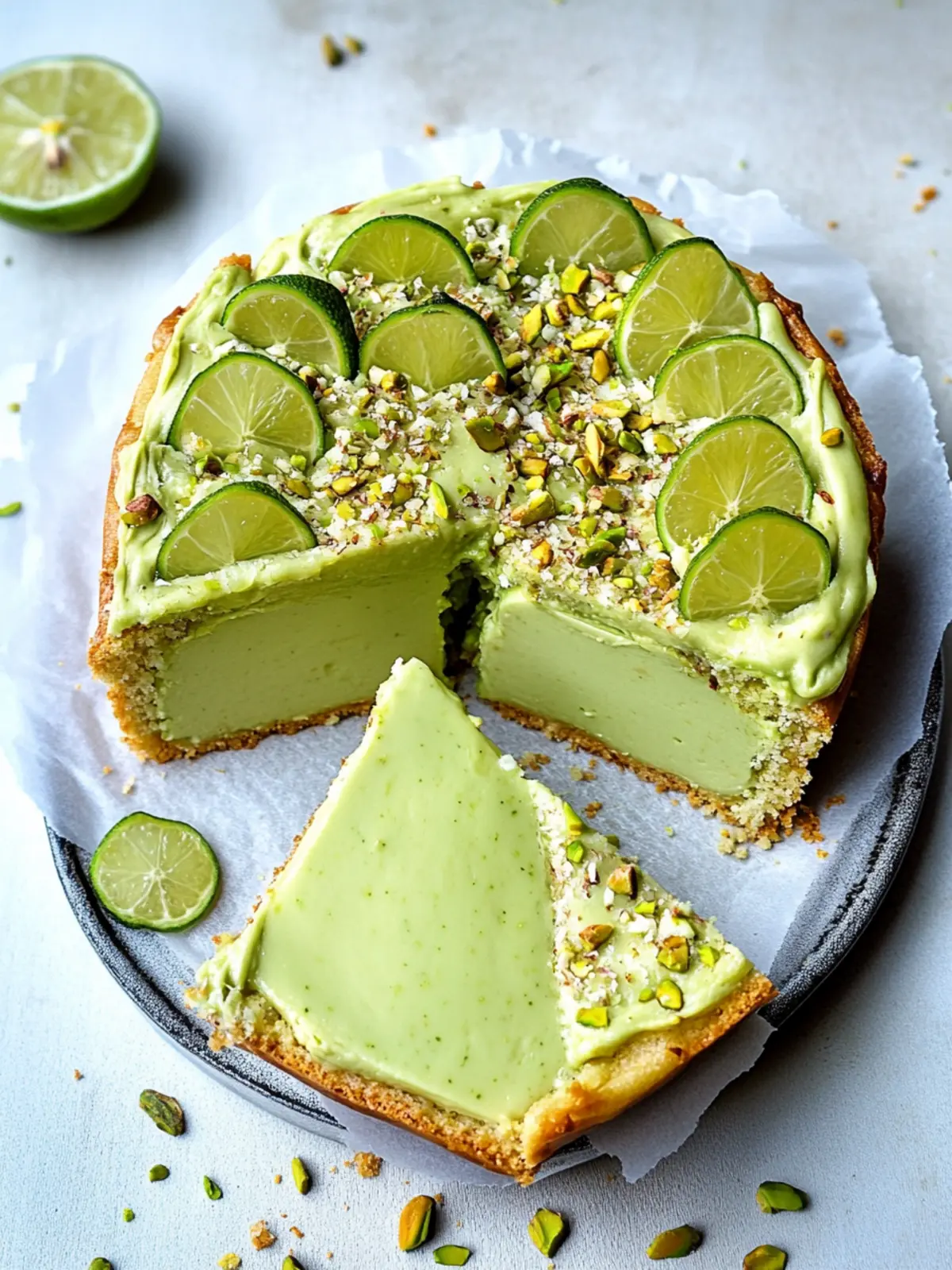 Avocadokuchen mit Limettenguss und Pistazien für fröhliche Gaumen 4 Avocadokuchen mit Limettenguss und Pistazien