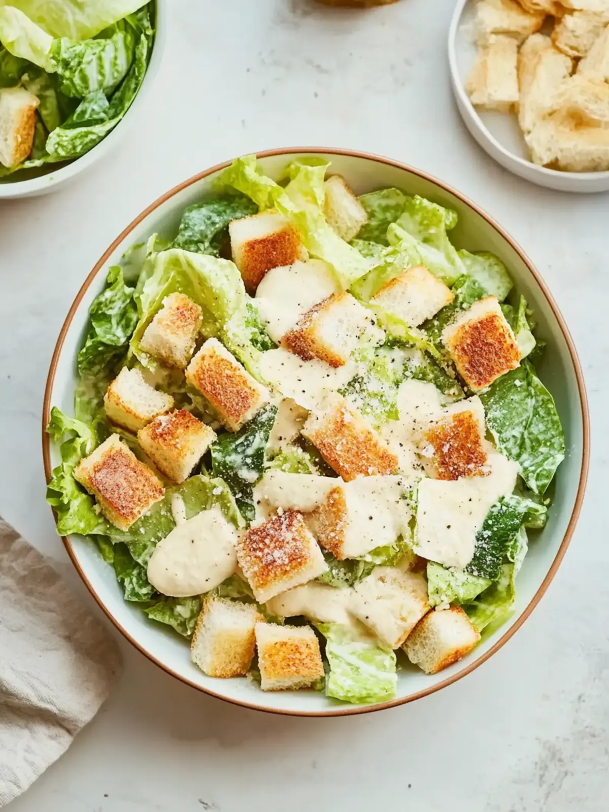 Schnelle Caesar Salatdressing: Cremig und Vegan! 2 Caesar Salatdressing