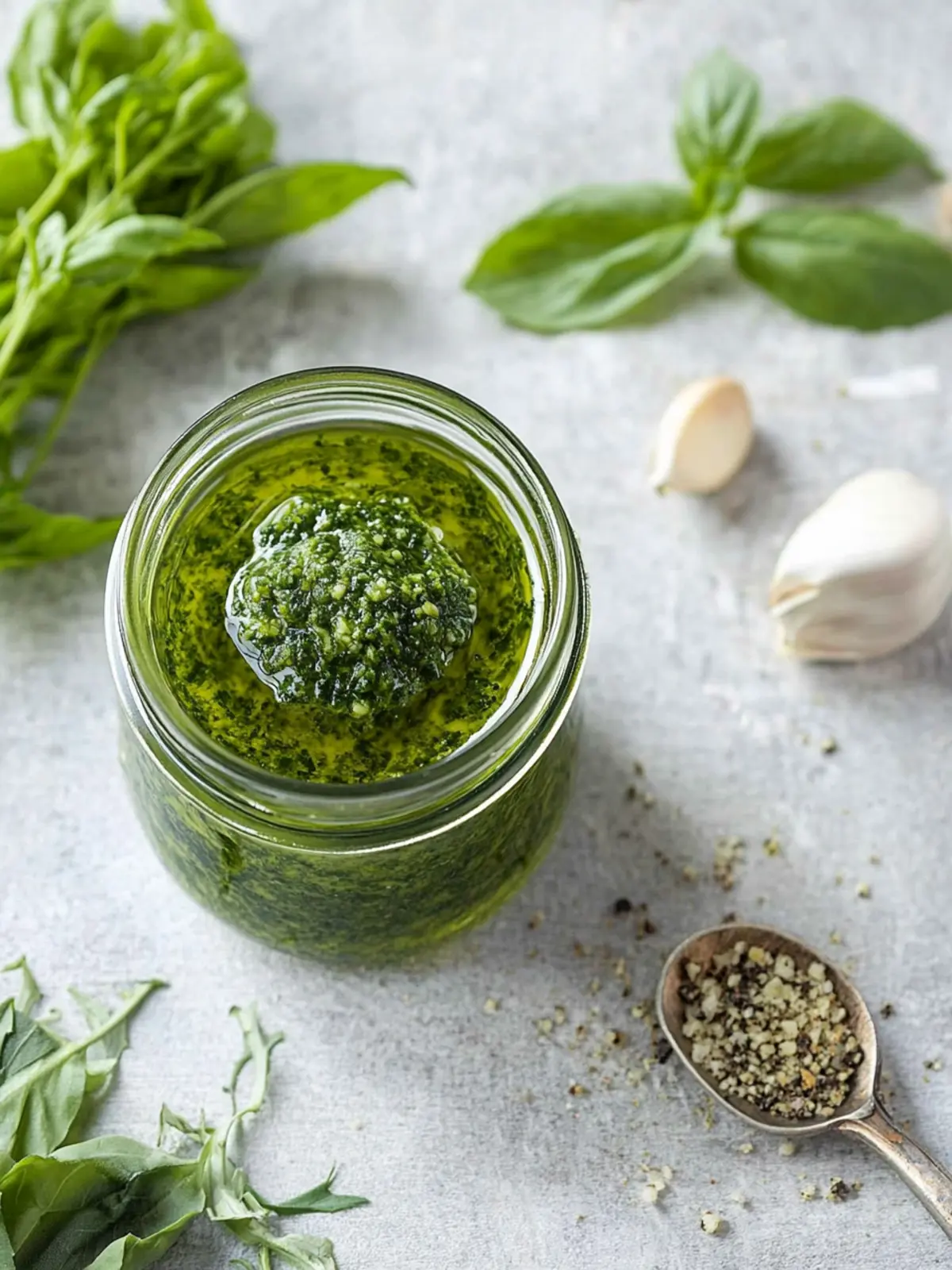 Hausgemachtes Wildkräuterpesto