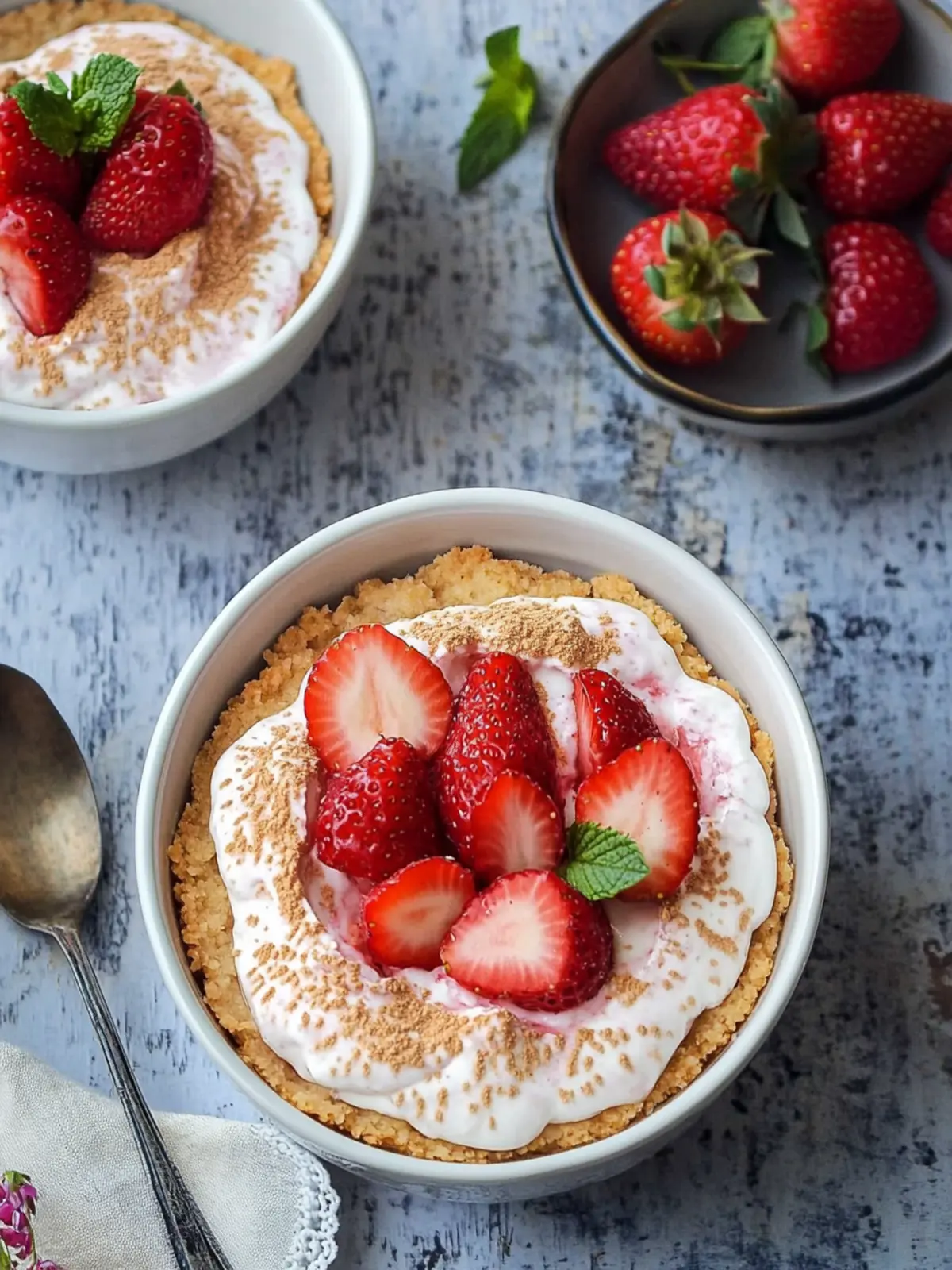 Erdbeer-Käsekuchen-Schale: Gesunder Genuss für jeden Morgen 5 Erdbeer-Käsekuchen-Schale
