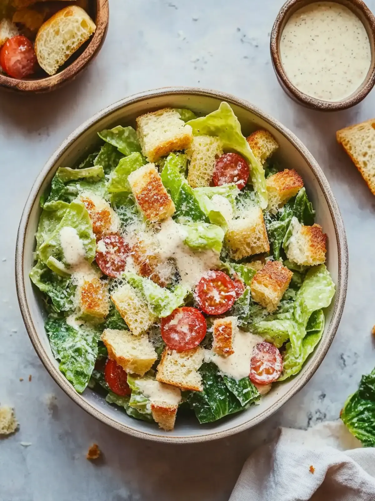 Schnelle Caesar Salatdressing: Cremig und Vegan! 5 Caesar Salatdressing