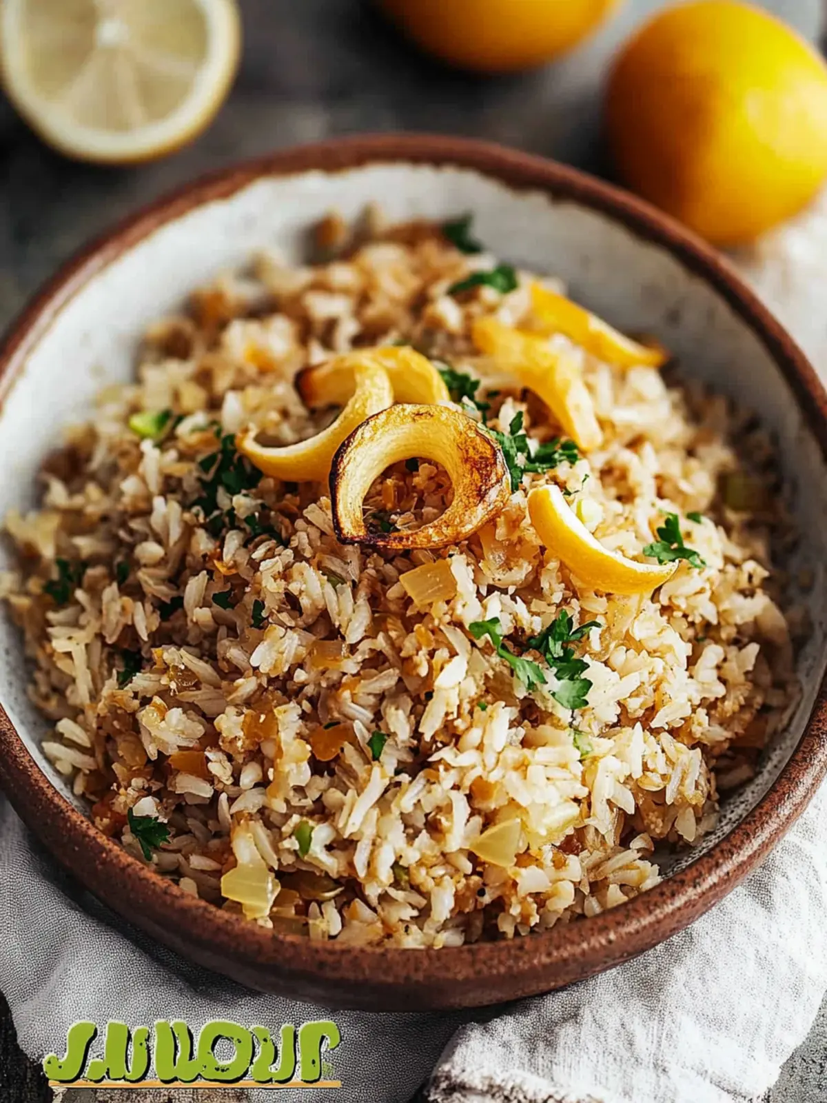 Mujadara: Herzhaftes Rezept für Arabischen Reis mit Linsen 2 Mujadara (Arabischer Reis mit Linsen und Zwiebeln)