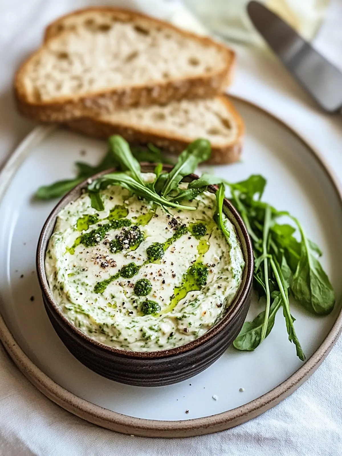 Rucola-Frischkäse-Dip selber machen: Blitzschnell und lecker 4 Rucola-Frischkäse-Dip selber machen