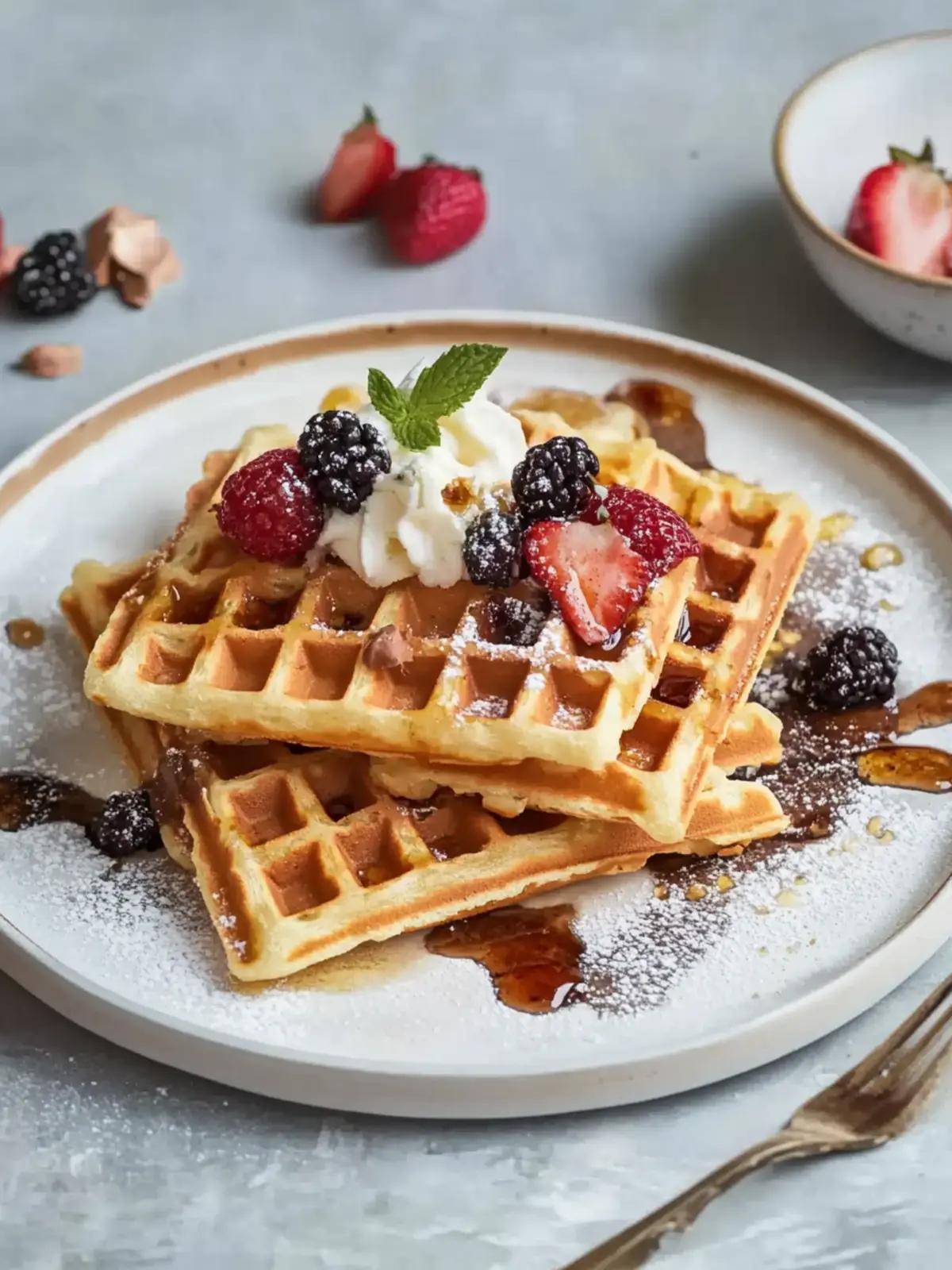Fluffige Brüsseler Waffeln – Der perfekte Genuss für Zuhause 4 Brüsseler Waffeln