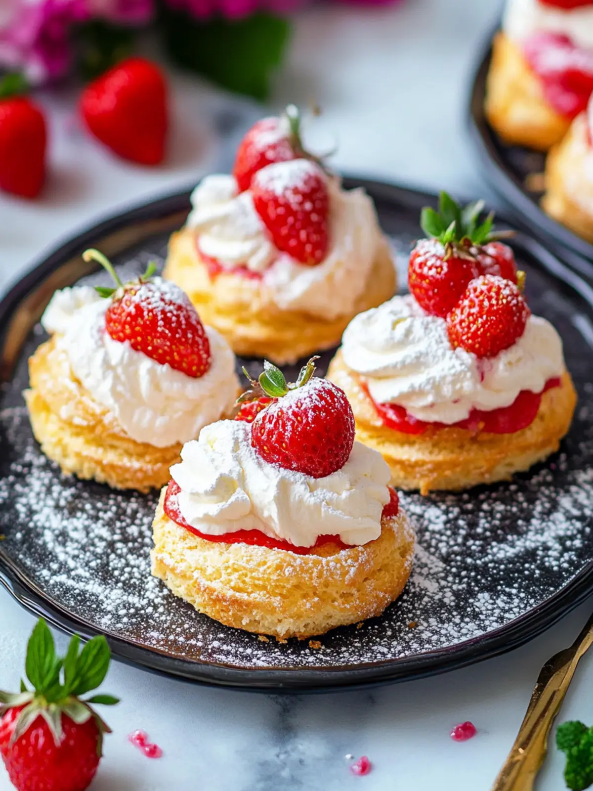 Einfache Erdbeer-Sahnewindbeutel Rezept für den Sommergenuss 4 Einfache Erdbeer-Sahnewindbeutel Rezept