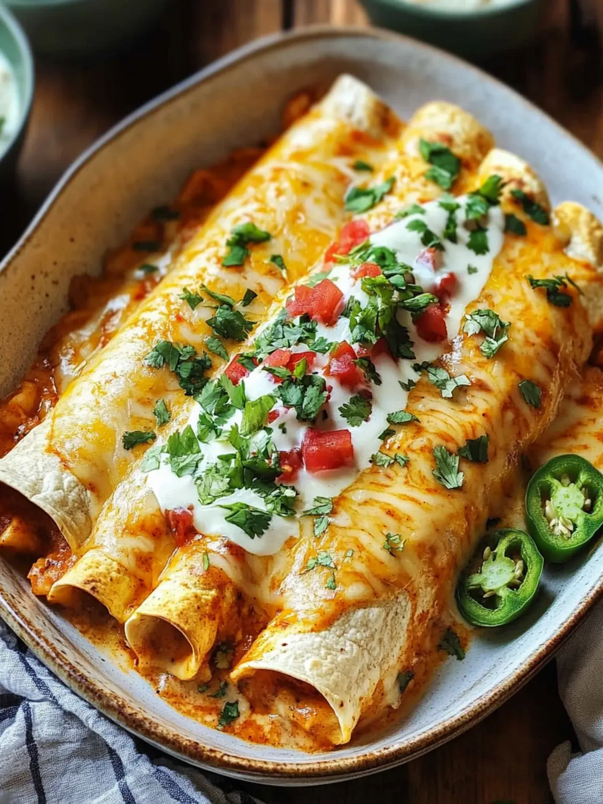 Leichte cremige Chili Enchiladas für schnelle Genussmomente 4 Leichte cremige Chili Enchiladas
