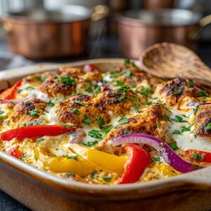 Hühnchen Fajita Hüttenkäse Auflauf – Eiweißreicher Genuss zuhause 2 Hühnchen Fajita Hüttenkäse Auflauf – Eiweißreicher Genuss zuhause