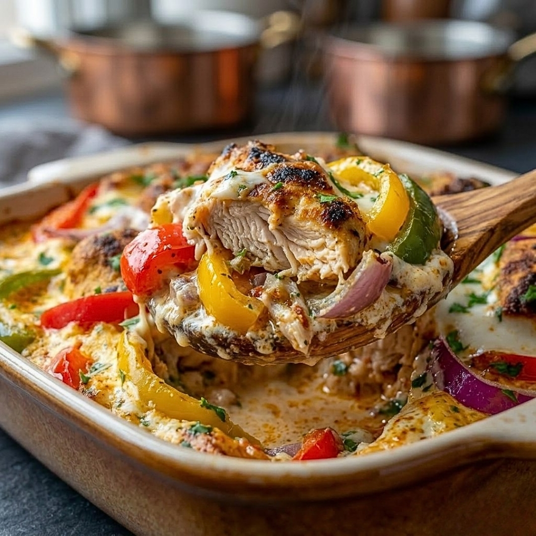 Hühnchen Fajita Hüttenkäse Auflauf – Eiweißreicher Genuss zuhause 3 Hühnchen Fajita Hüttenkäse Auflauf – Eiweißreicher Genuss zuhause