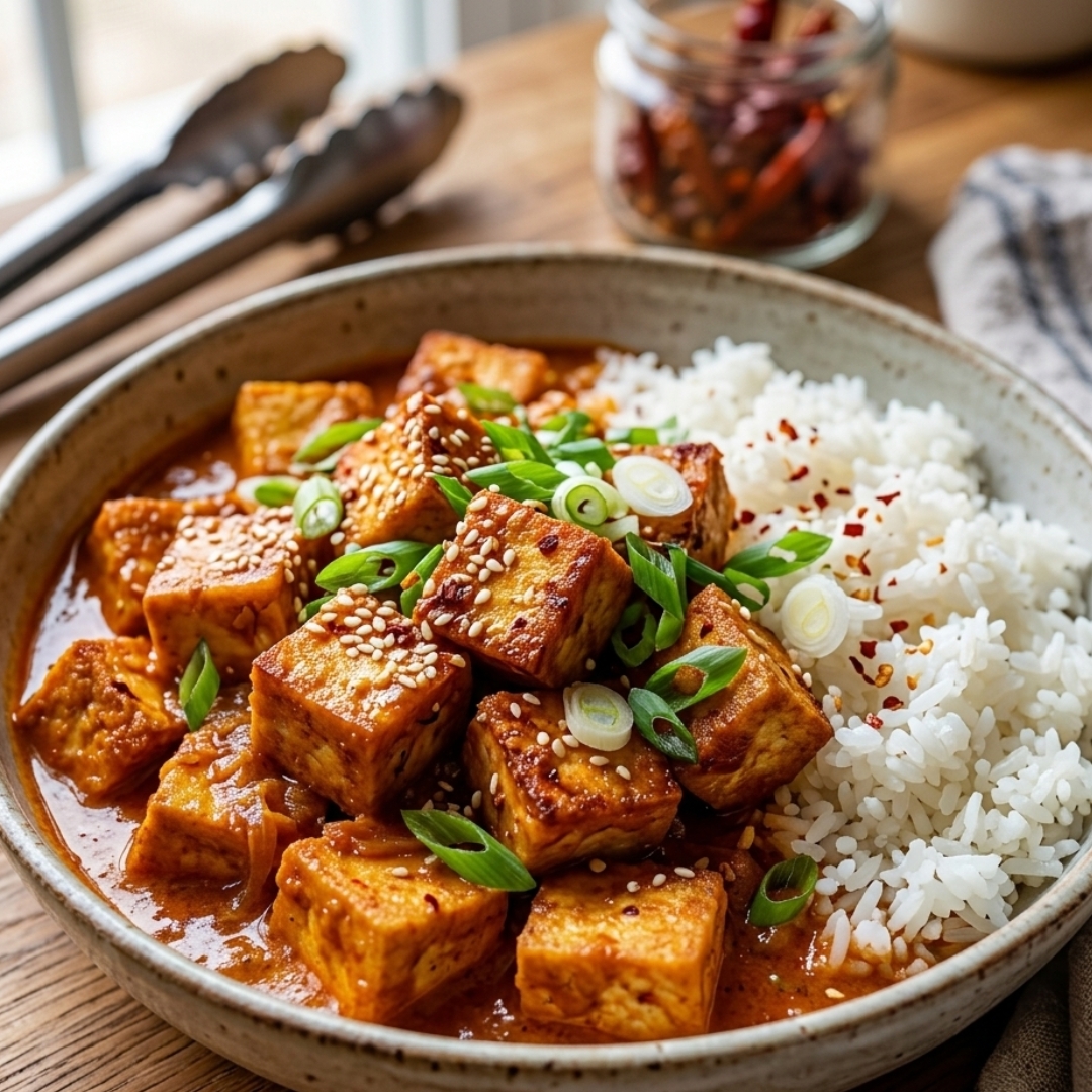 Würziger Tofu mit Kokos: Cremig, schnell und voll Geschmack 4 Würziger Tofu mit Kokos: Cremig, schnell und voll Geschmack