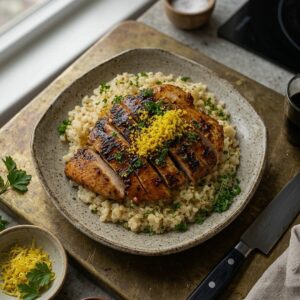 Blumenkohlreis mit Hähnchenbrust: Gesund und Lecker Kochen! 2 Blumenkohlreis mit Hähnchenbrust: Gesund und Lecker Kochen!