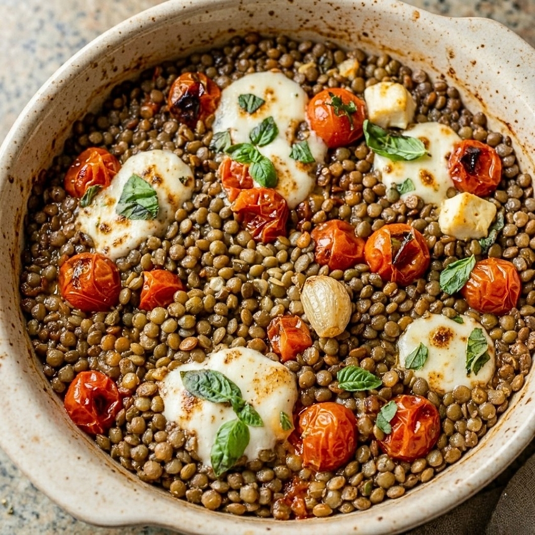Leckere Pfannenlinsen mit Tomaten und Mozzarella für jeden Tag 3 Leckere Pfannenlinsen mit Tomaten und Mozzarella für jeden Tag