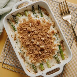 Überbackener Spargel au Gratin mit köstlichem Wisconsin Käse 4 Überbackener Spargel au Gratin mit köstlichem Wisconsin Käse