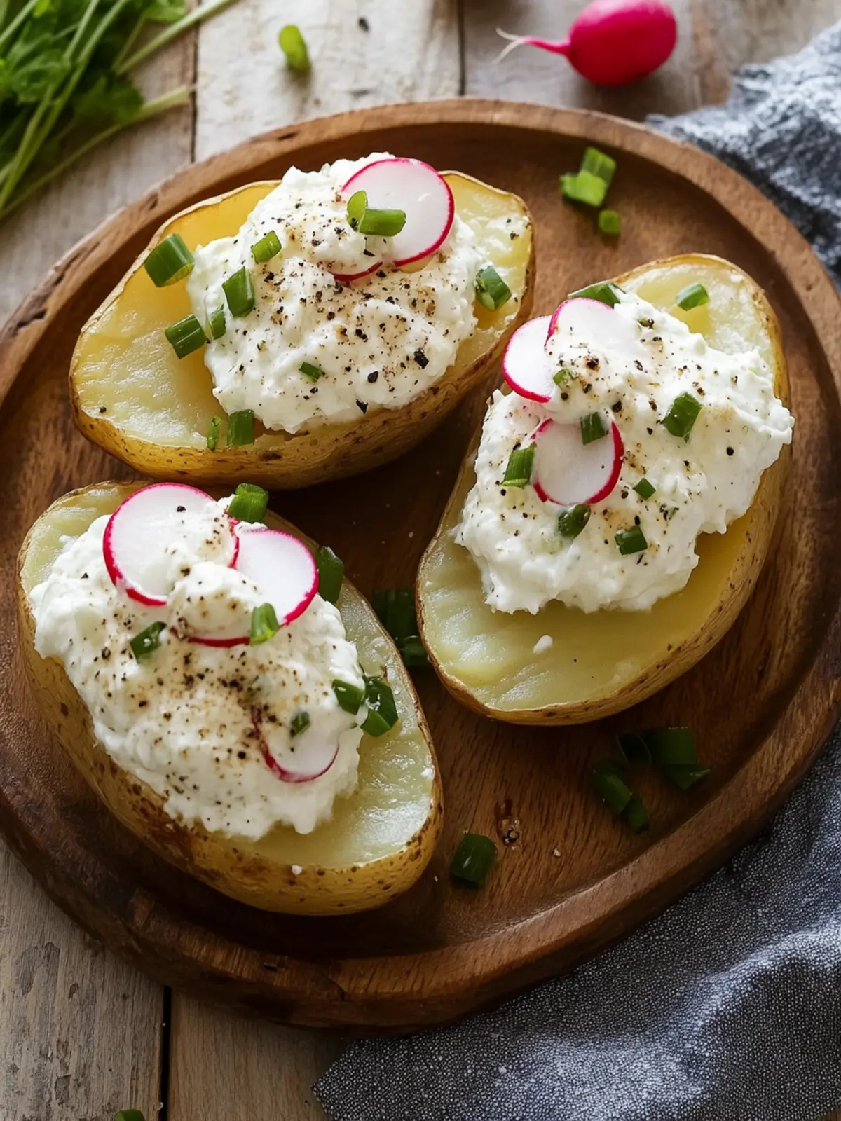 Baked Potatoes mit Radieschen-Quark – Gesund und Lecker! 3 Baked potatoes with radish curd