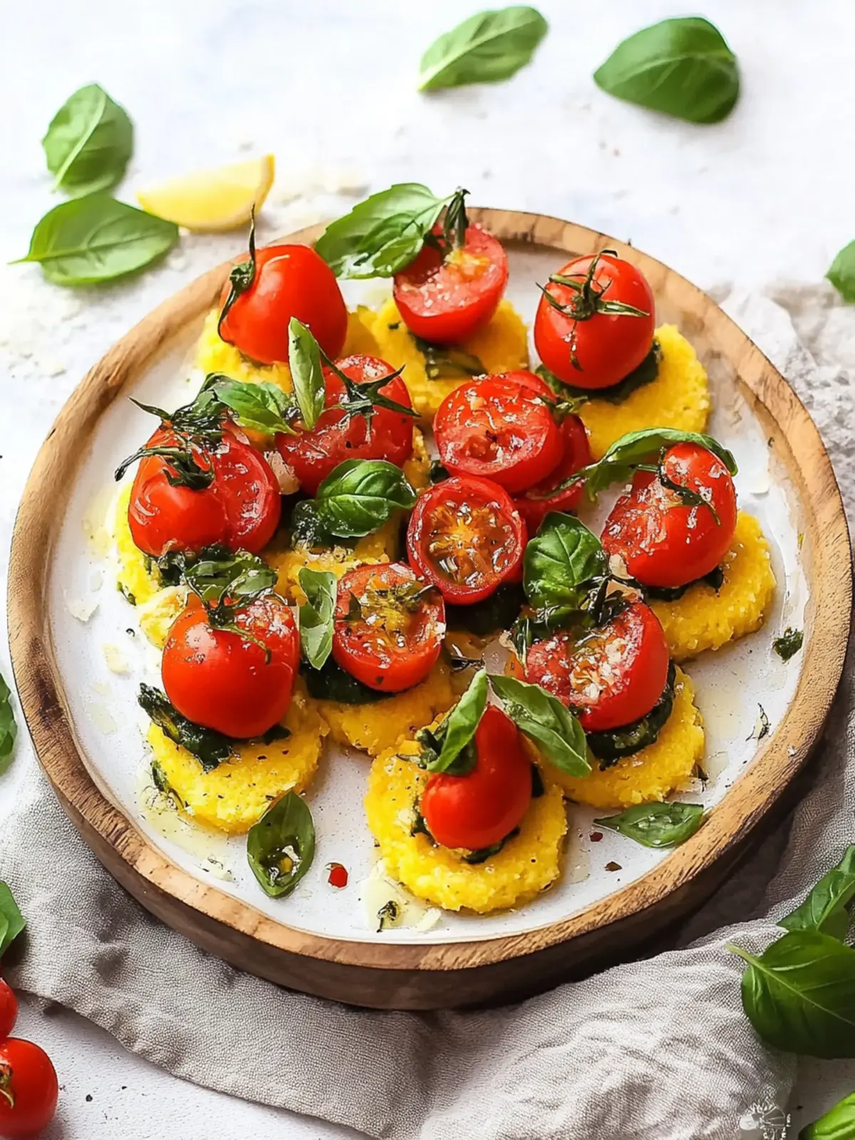 Köstliche Polenta-Häppchen mit frischem Gemüse für Feste 3 Polenta-Häppchen