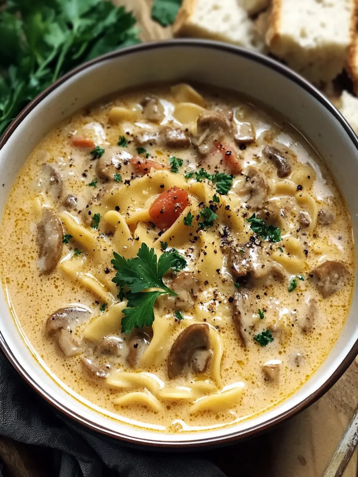 Herzhafte Stroganoff Hack Suppe für kalte Tage genießen 2 Stroganoff Hack Suppe