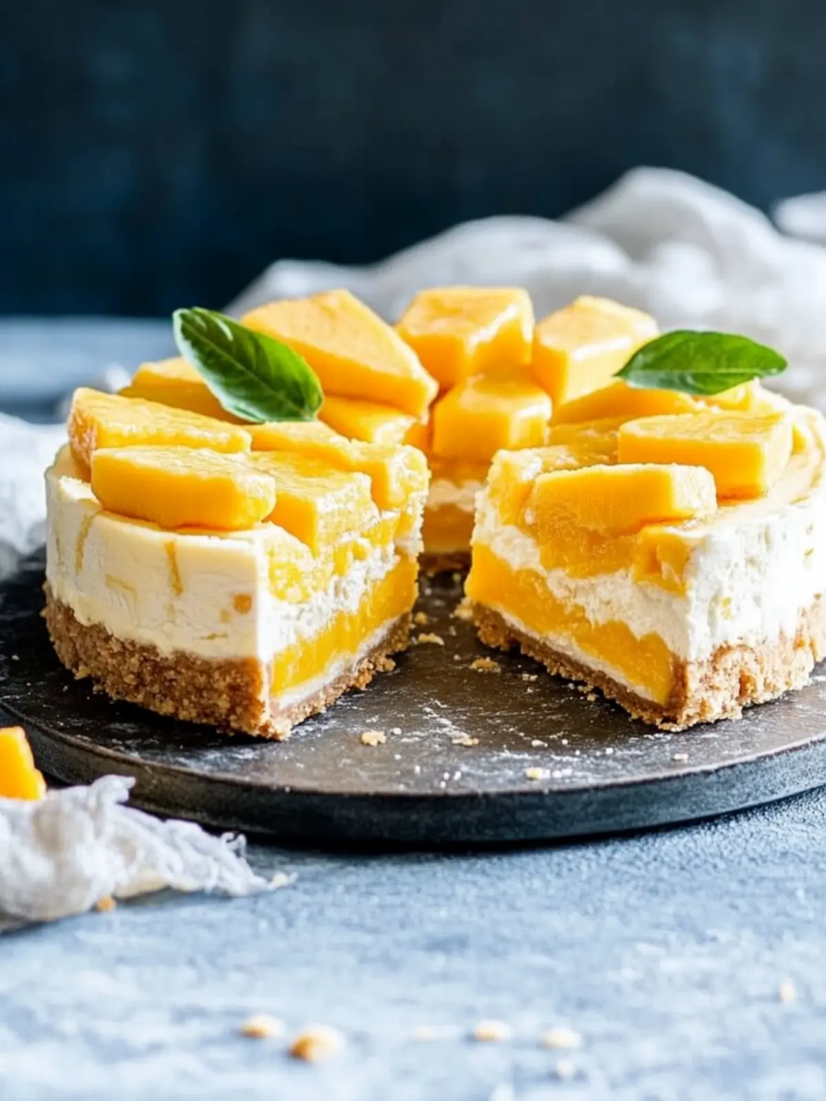 Mango-Käsekuchen-Riegel