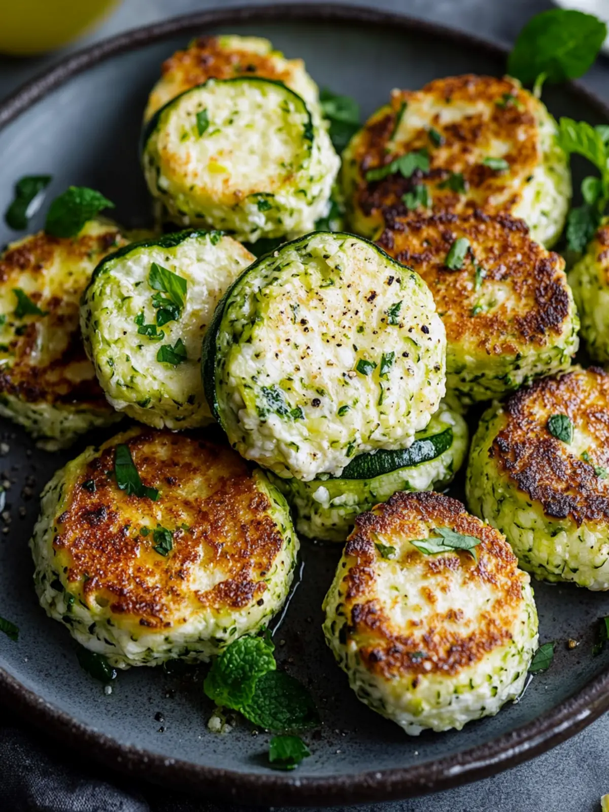Knusprige Zucchini-Feta-Bällchen: Lecker aus dem Ofen 4 Knusprige Zucchini-Feta-Bällchen (Ofen)