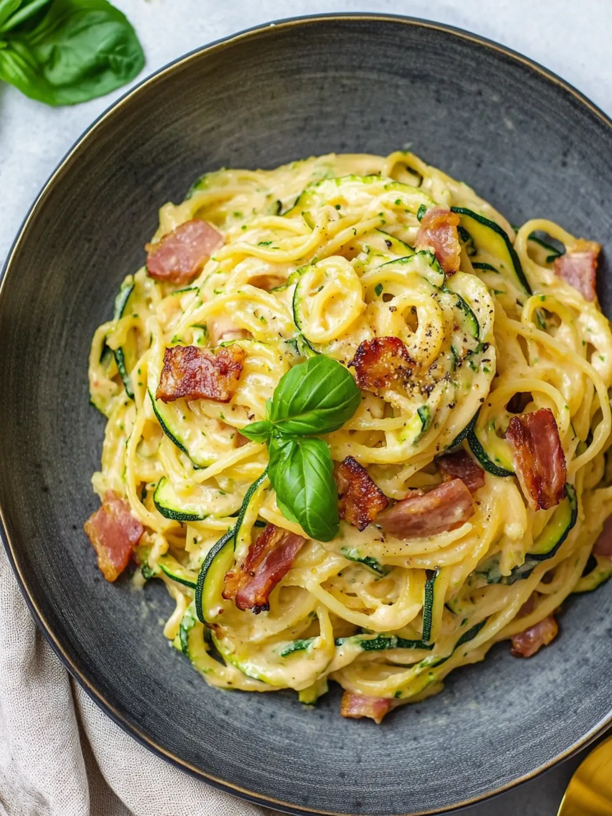 Cremige Zucchini Pancetta Nudeln für schnellen Genuss 5 Zucchini Pancetta Nudeln
